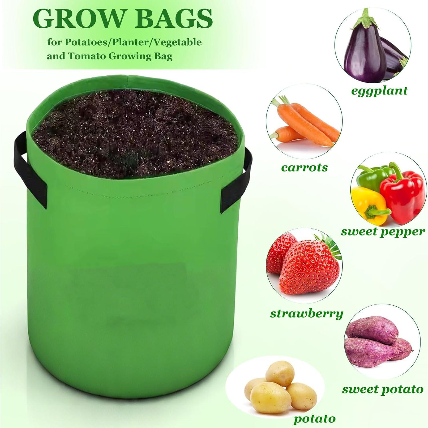 Paquete de 2 bolsas de cultivo JORMEY 37.85L para verduras