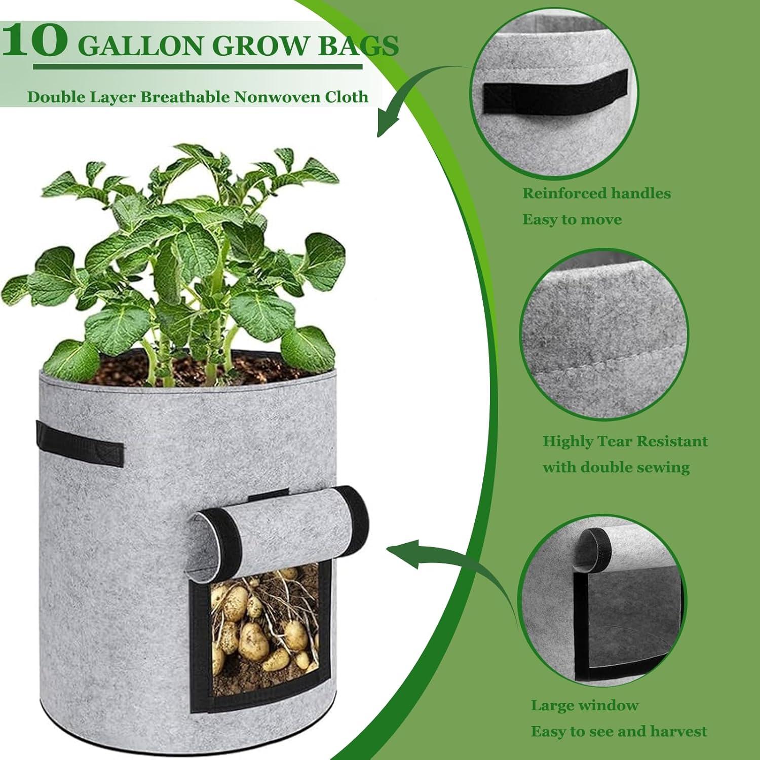 Paquete de 2 bolsas de cultivo JORMEY 37.85L para verduras