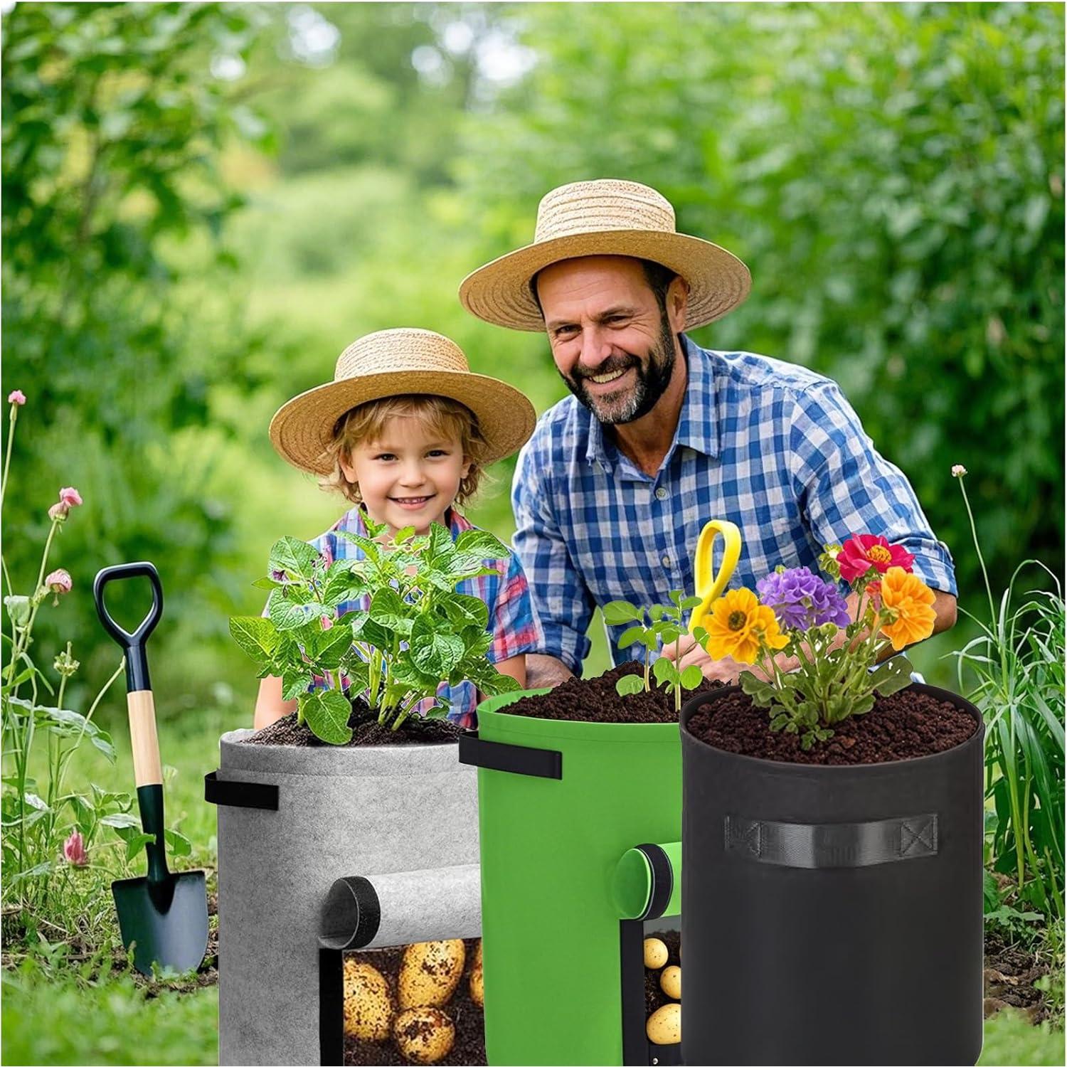 Paquete de 2 bolsas de cultivo JORMEY 37.85L para verduras