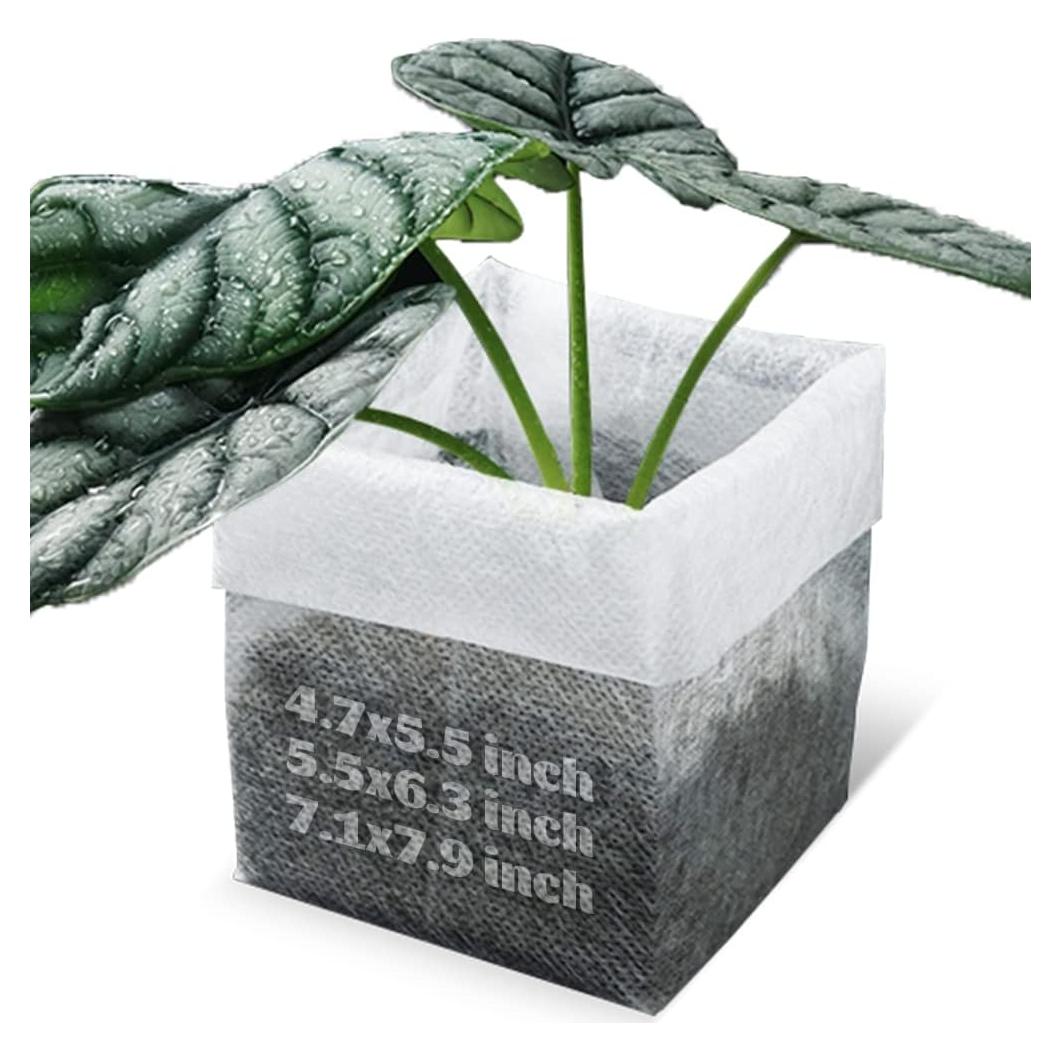 200 Bolsas de Vivero de Tela No Tejida 16x18cm Genérica