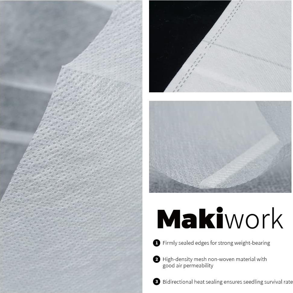 200 Bolsas de Vivero de Tela No Tejida 16x18cm Genérica