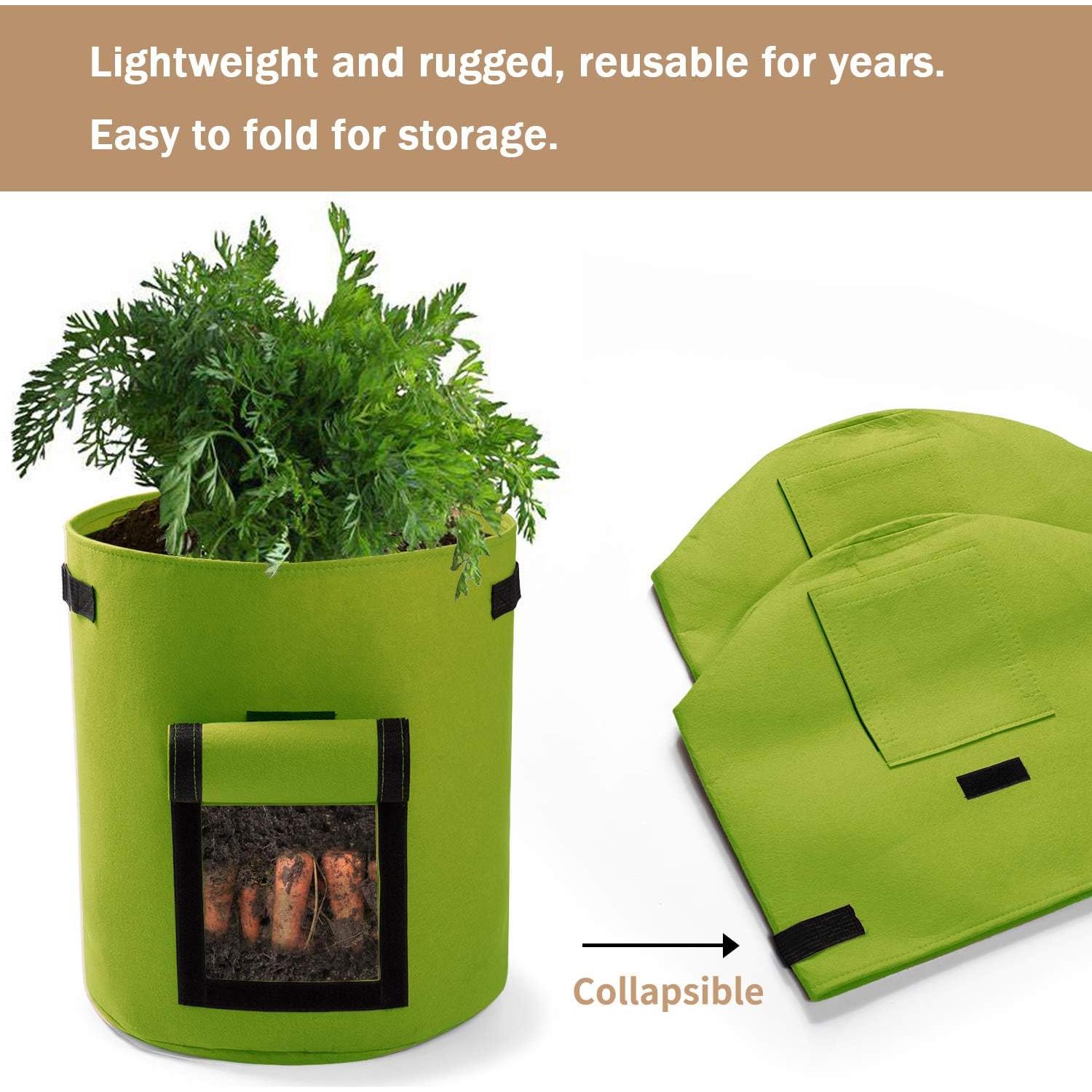 Bolsas de Crecimiento para Plantas Garden4Ever 26.5L 3-Pack Verde