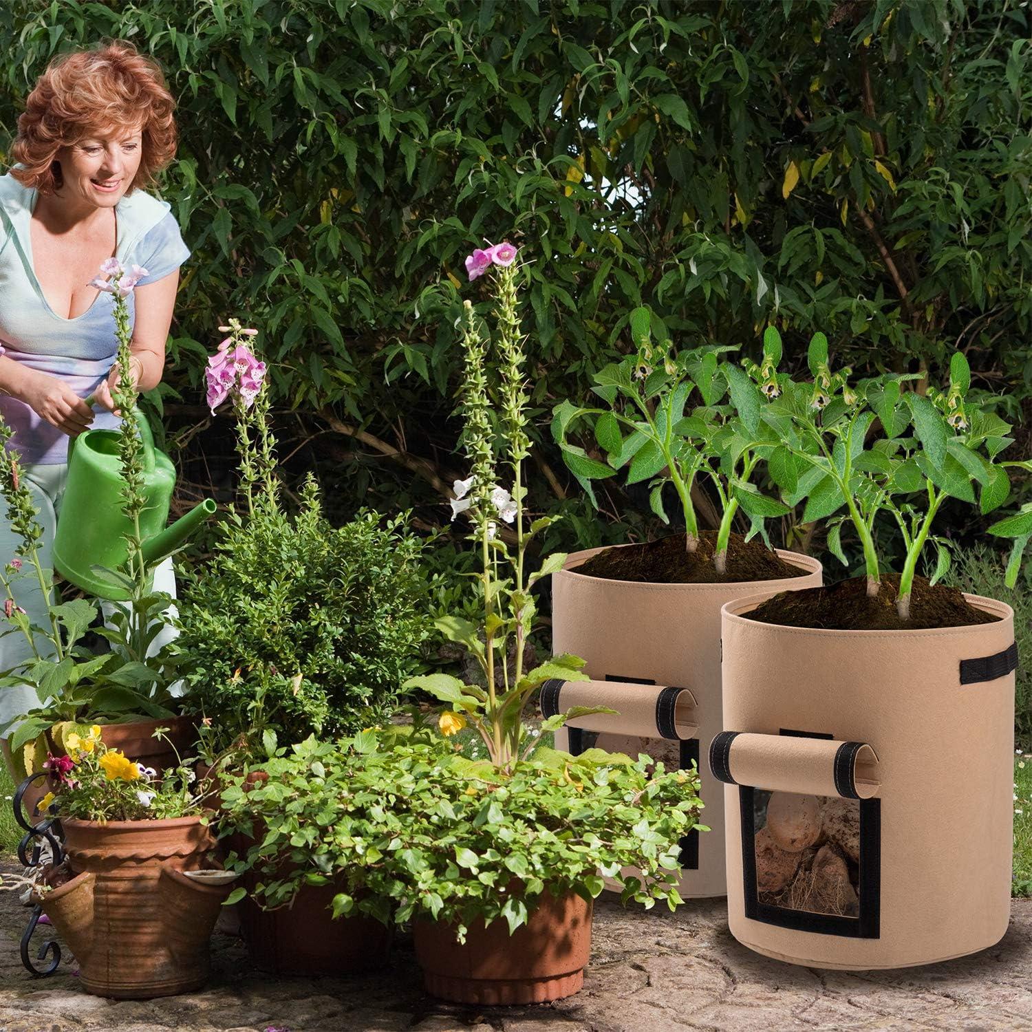 Bolsas de Crecimiento para Plantas Garden4Ever 26.5L 3-Pack Verde