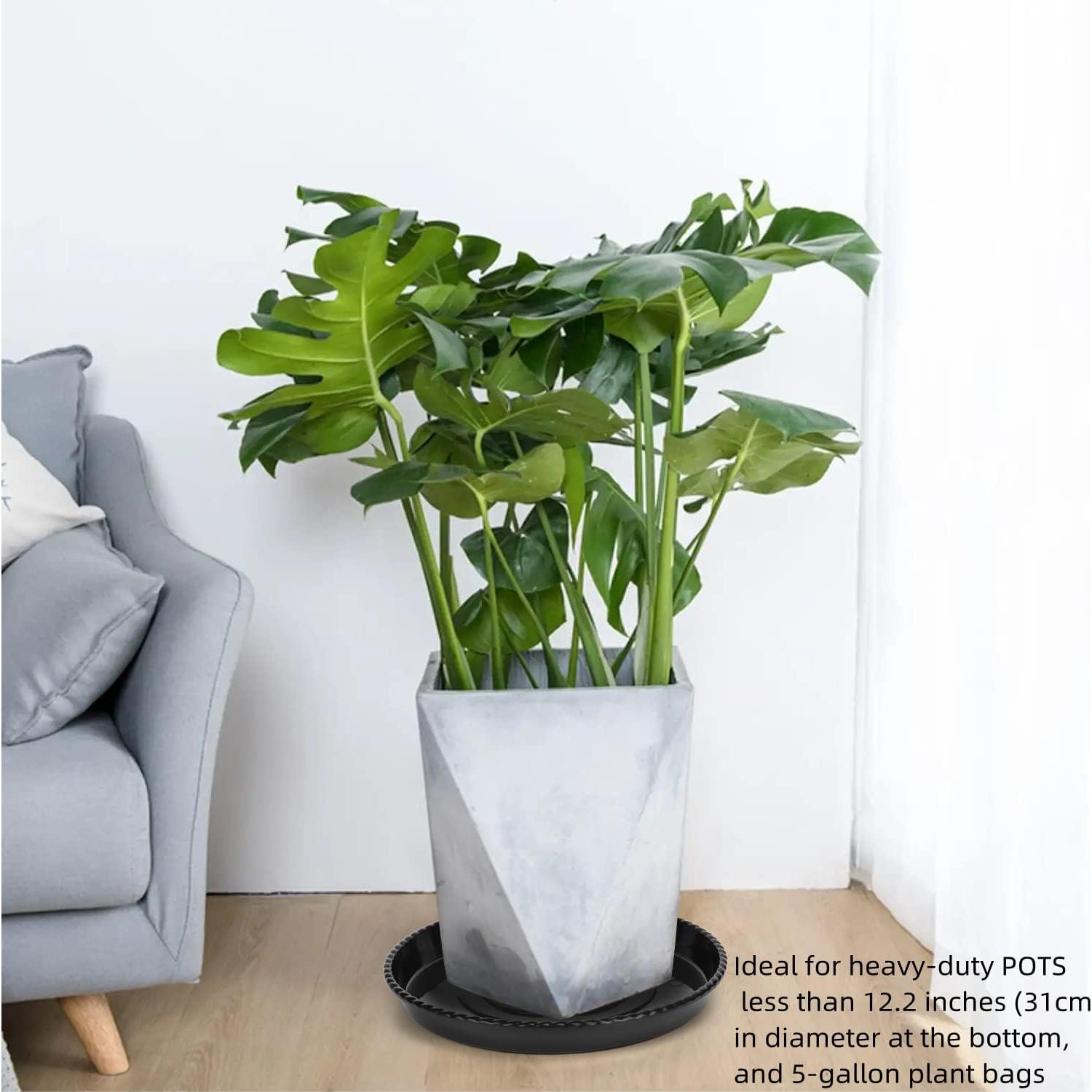 Plato de Planta Negro GRESPRI 35.56 cm 5 Paquetes