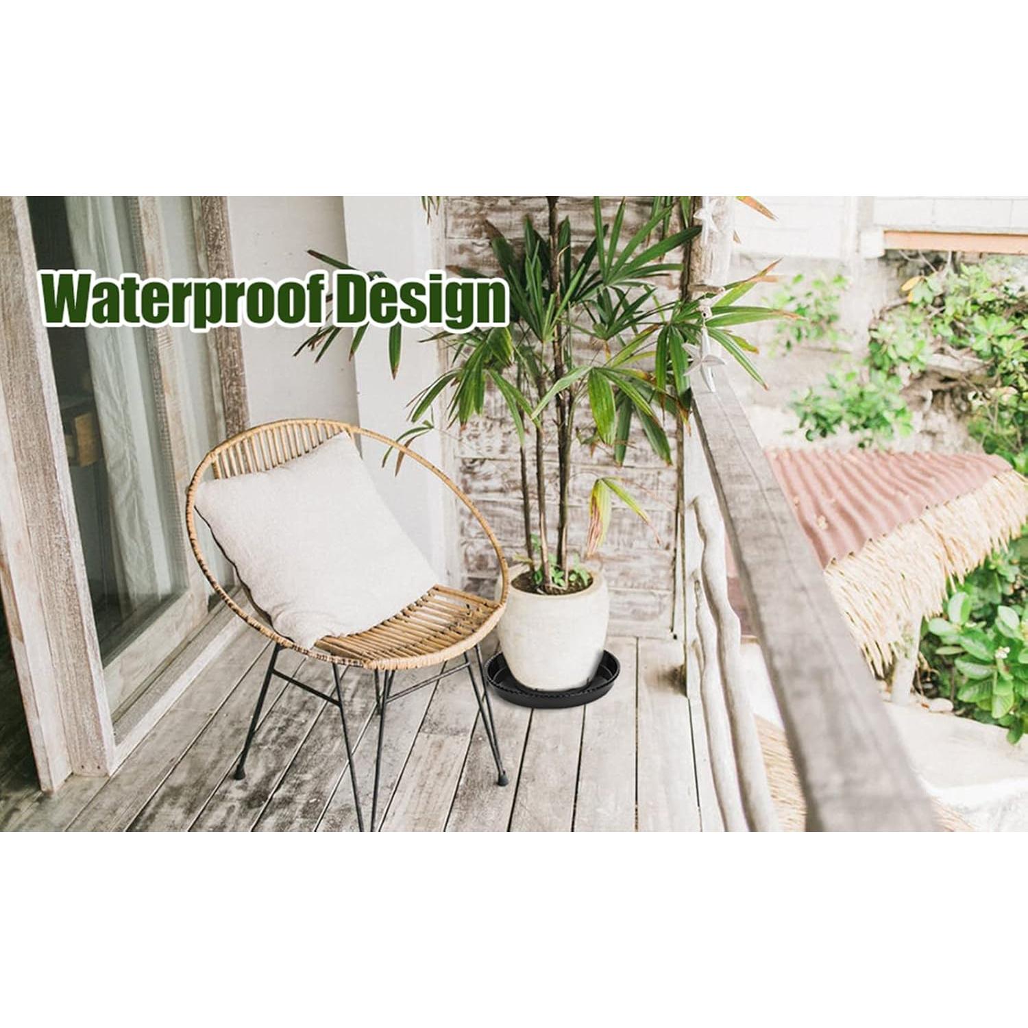 Plato de Planta Negro GRESPRI 35.56 cm 5 Paquetes