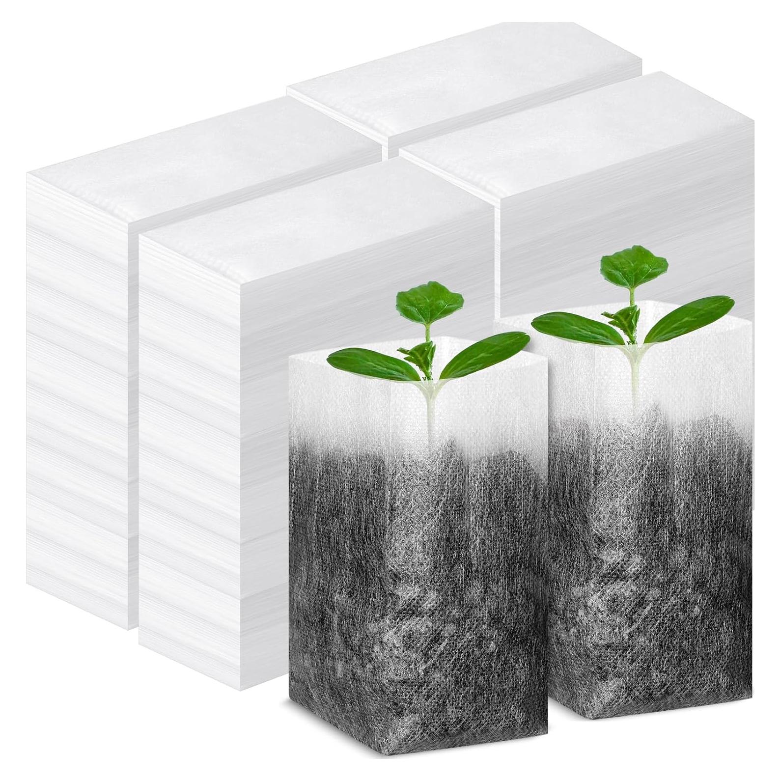 1000 Bolsas de Vivero Wesnoy 15x16cm Tela No Tejida para Jardín