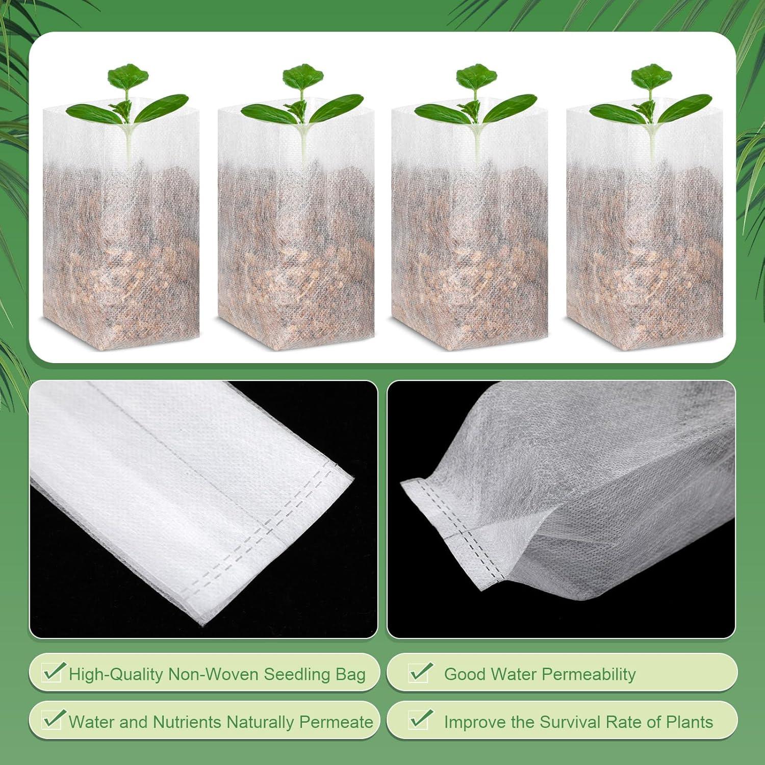 1000 Bolsas de Vivero Wesnoy 15x16cm Tela No Tejida para Jardín
