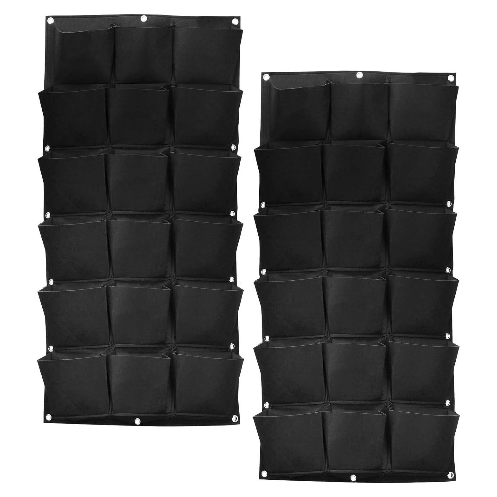 Bolsas de Crecimiento Vertical SOUJAP 2 Piezas 18 Bolsillos 1x0.5m