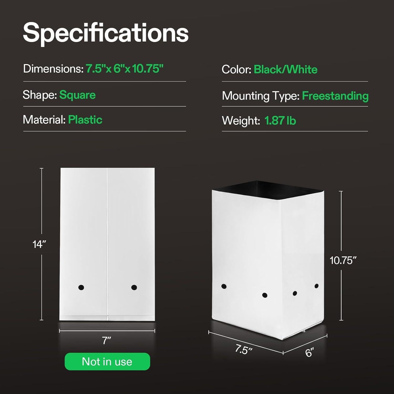 Bolsas de Cultivo VIVOSUN 50-Pack 7.57 L para Plantas