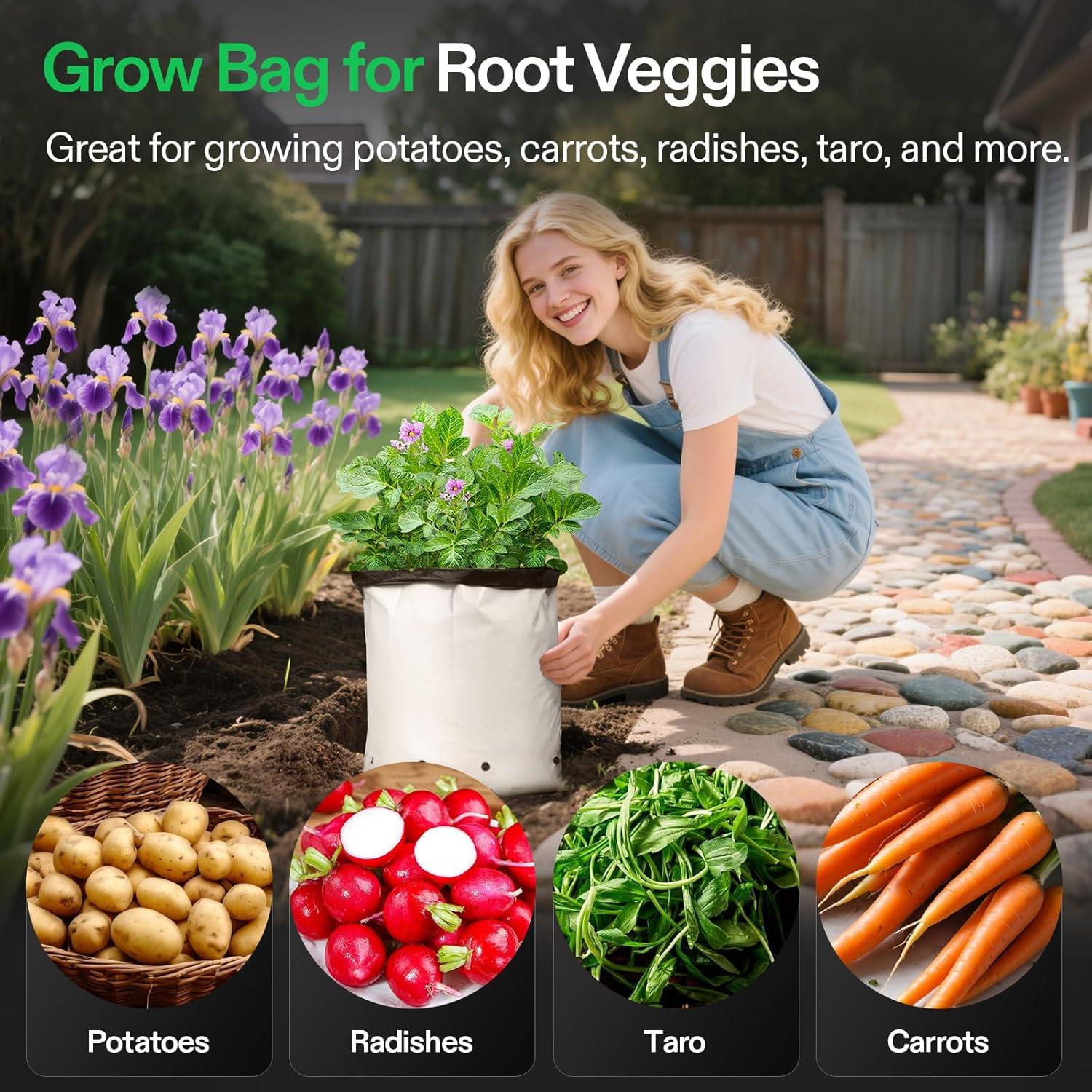 Bolsas de Cultivo VIVOSUN 50-Pack 7.57 L para Plantas