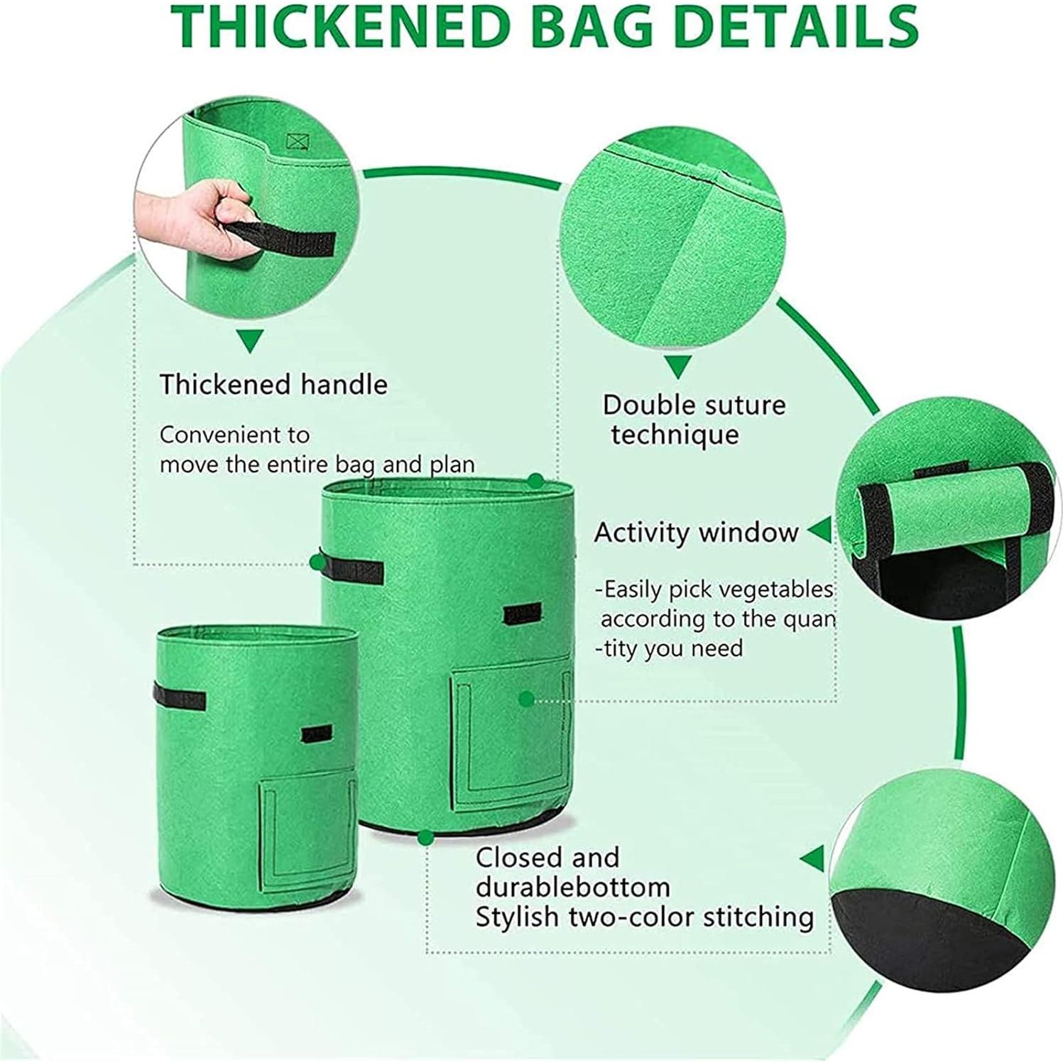 Paquete de 2 Bolsas de Cultivo TENOVER 43L con Ventana