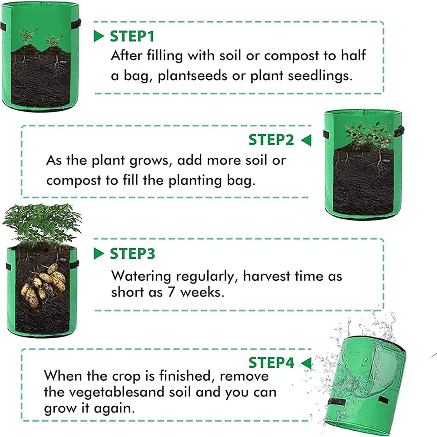 Paquete de 2 Bolsas de Cultivo TENOVER 43L con Ventana