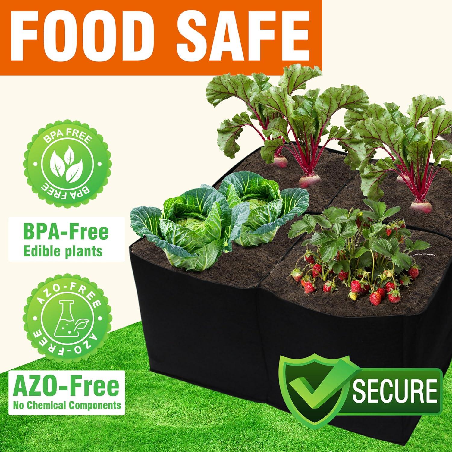 Cama de Jardín Elevada Gardzen 2x2 Pies Tela Transpirable