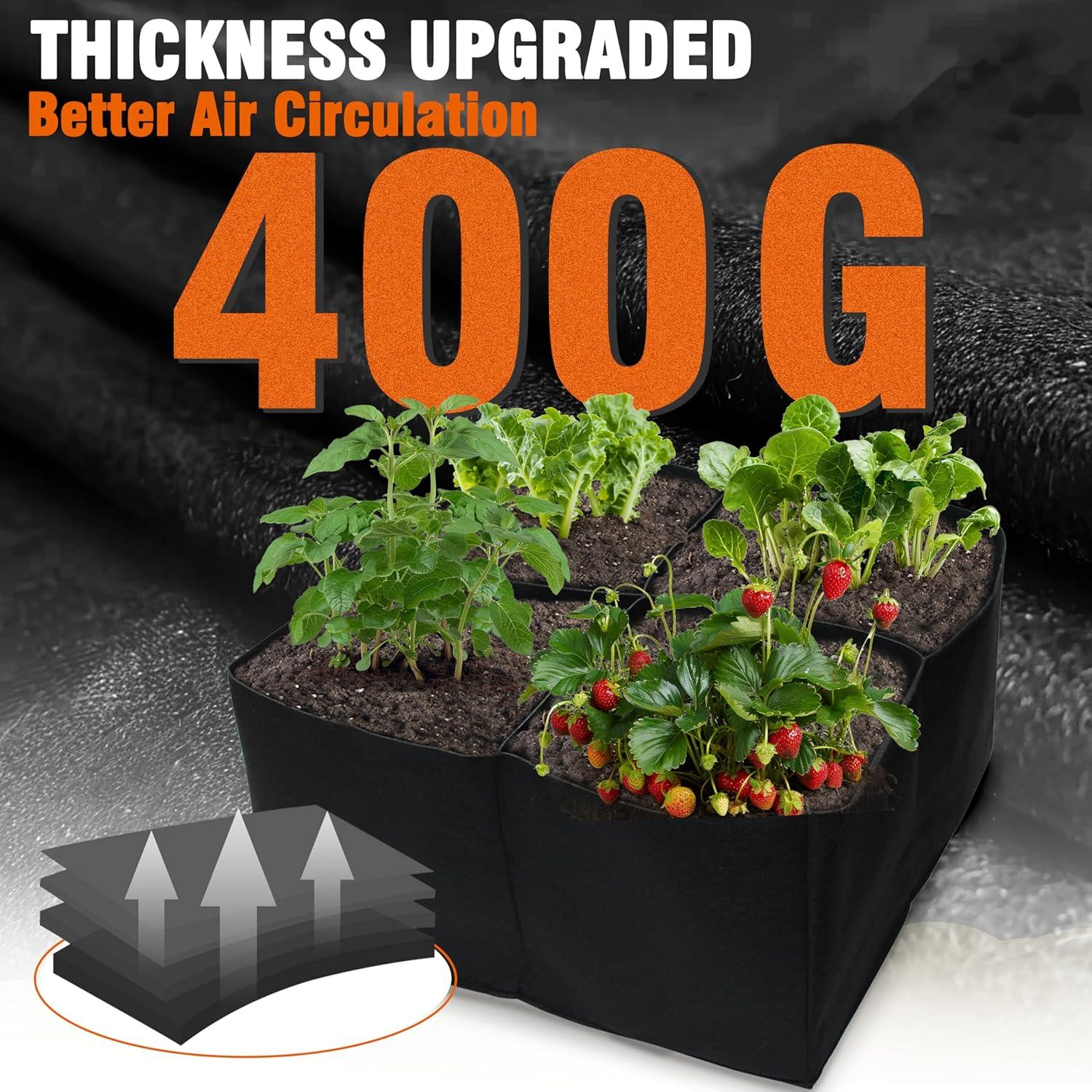 Cama de Jardín Elevada Gardzen 2x2 Pies Tela Transpirable