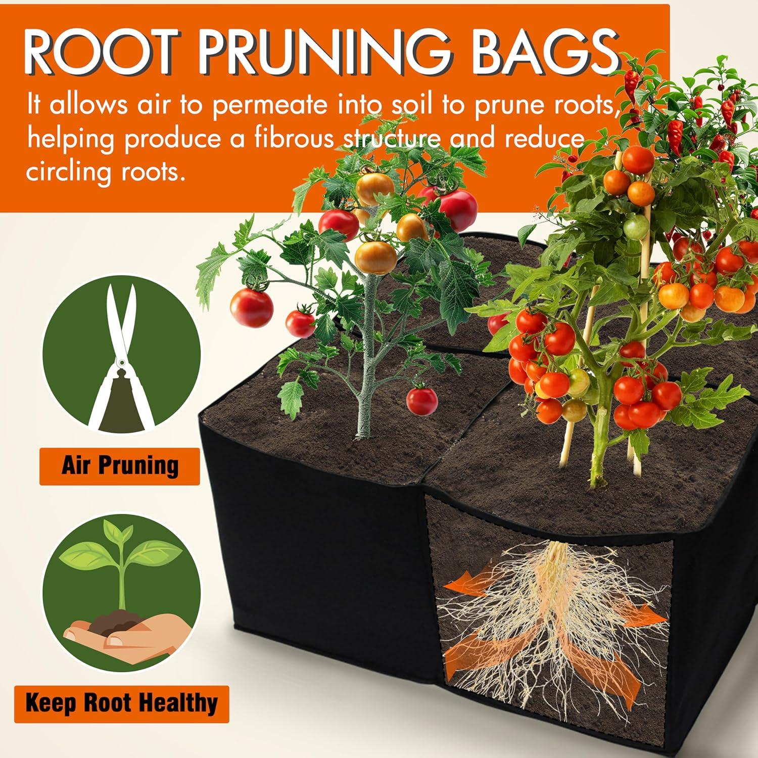 Cama de Jardín Elevada Gardzen 2x2 Pies Tela Transpirable