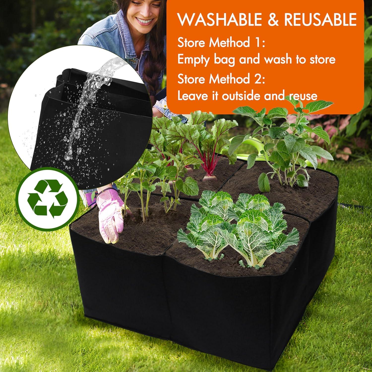 Cama de Jardín Elevada Gardzen 2x2 Pies Tela Transpirable