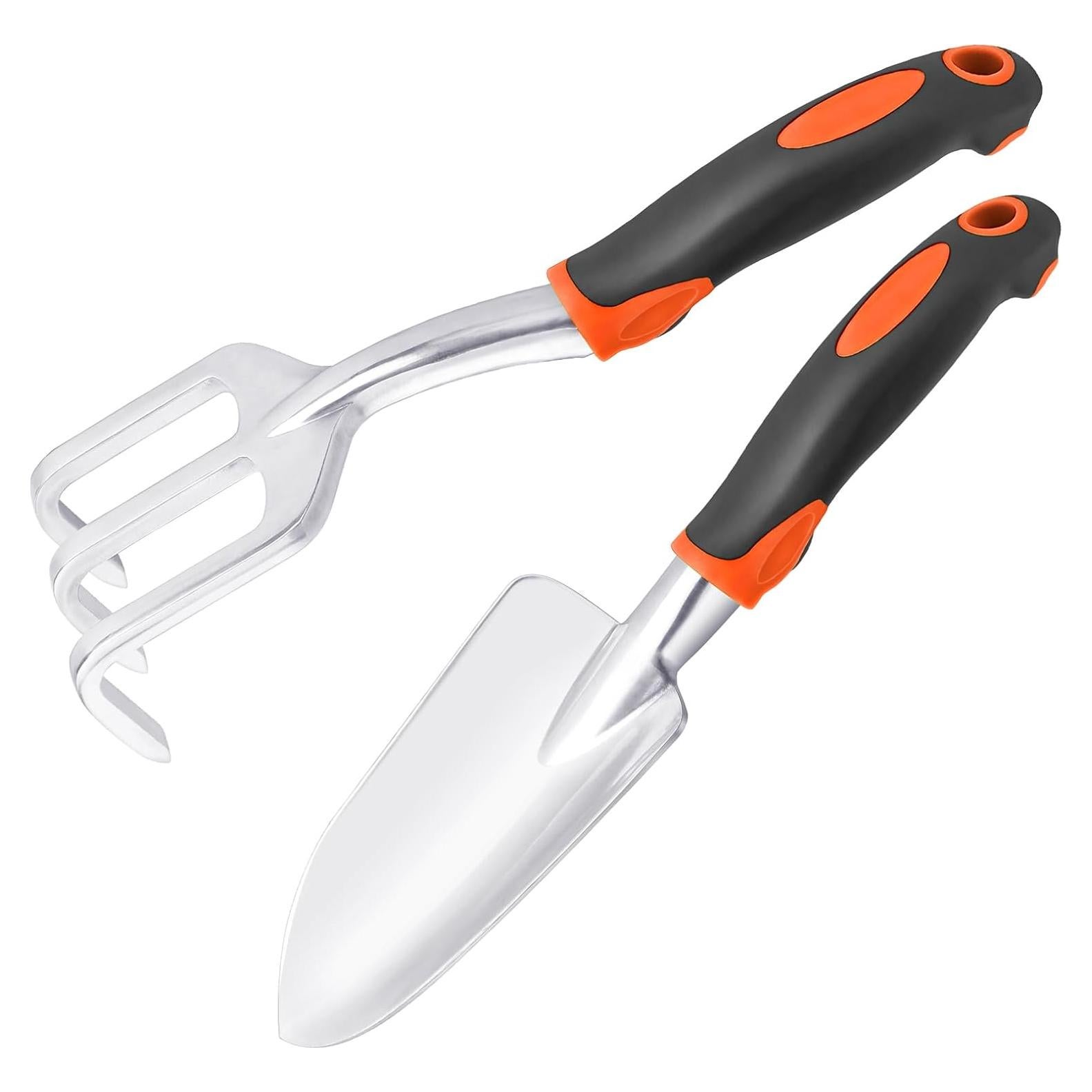 Juego de Herramientas de Jardinería MECHEER - Pala y Rastrillo Ergonómico