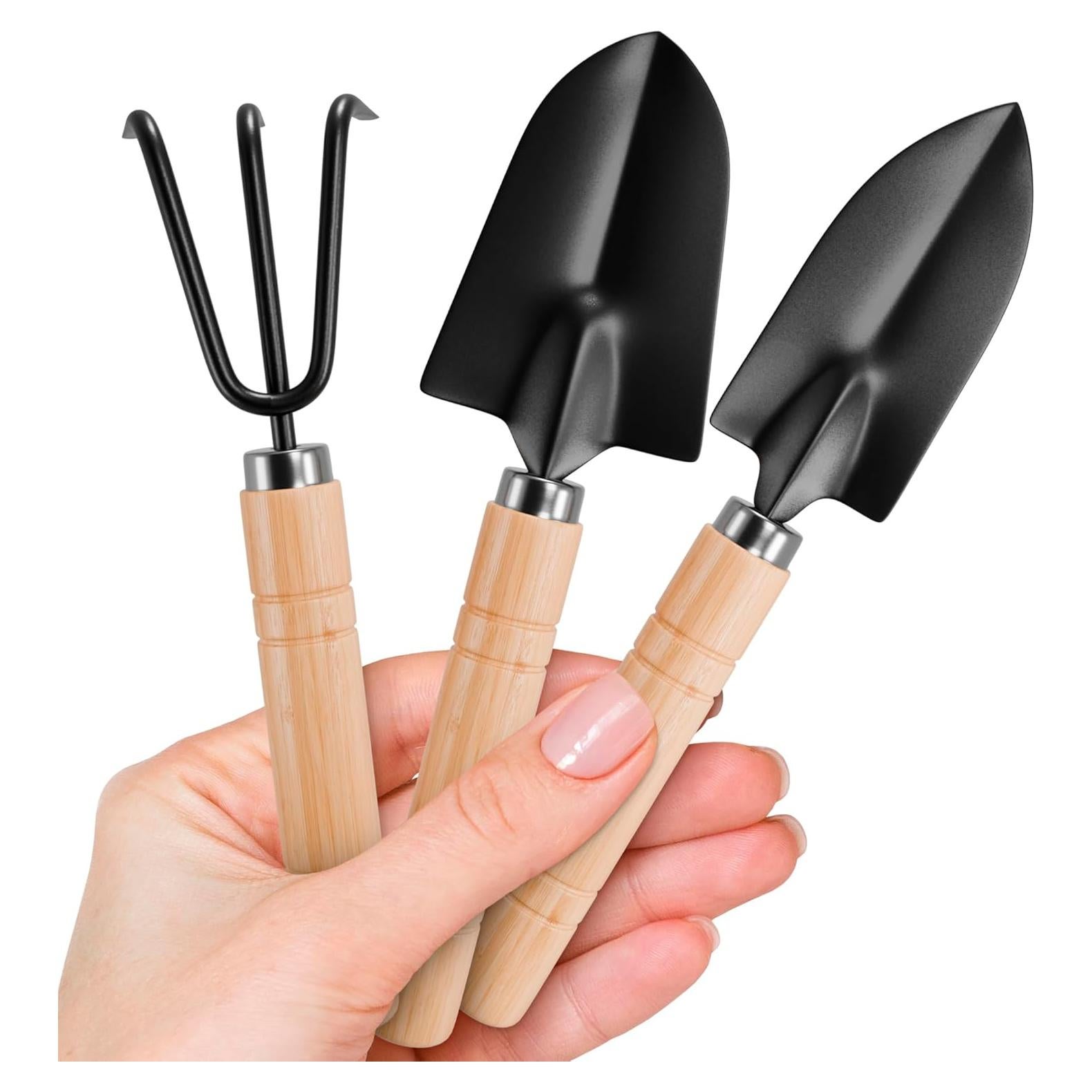 Juego de 3 Herramientas de Jardín ZOKLU - Pala, Rastrillo Ergonómico