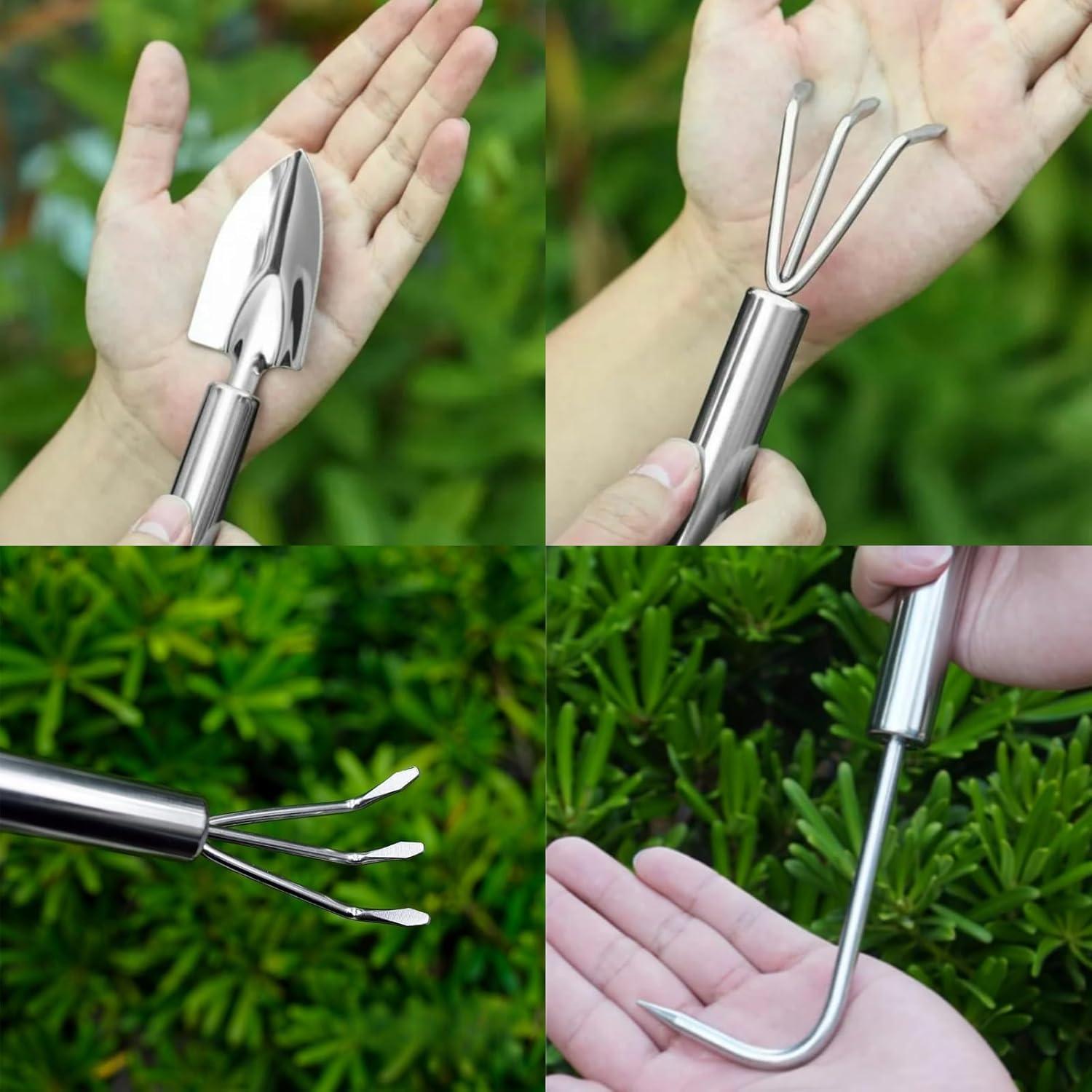 Juego de Herramientas de Jardín GBHKPLFO 3 Piezas con Guantes