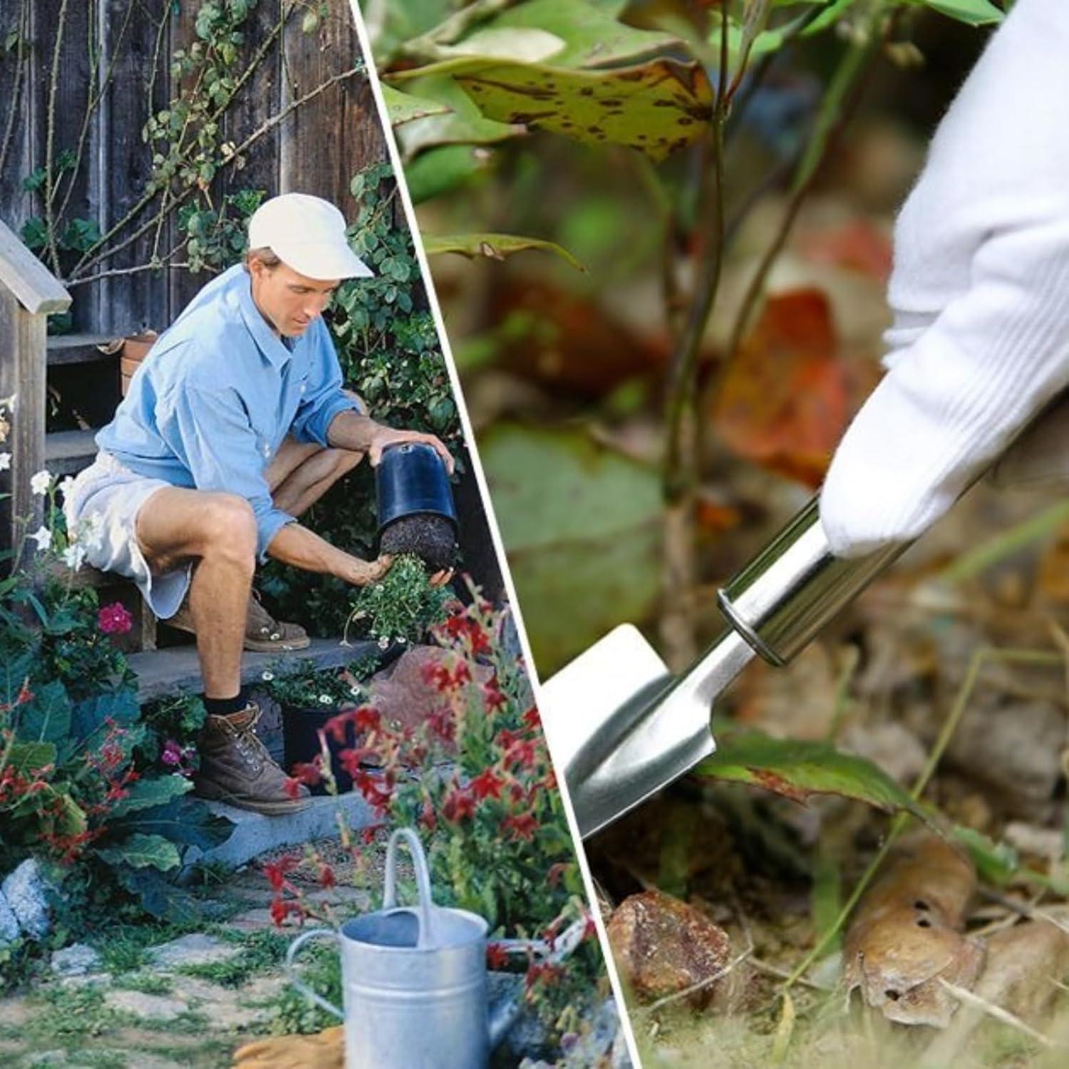 Juego de Herramientas de Jardín GBHKPLFO 3 Piezas con Guantes