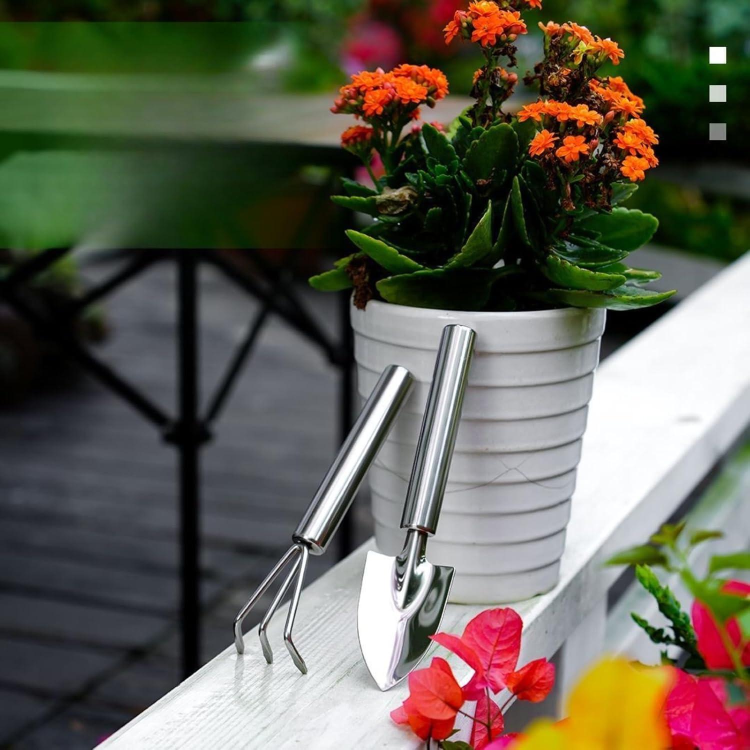 Juego de Herramientas de Jardín GBHKPLFO 3 Piezas con Guantes