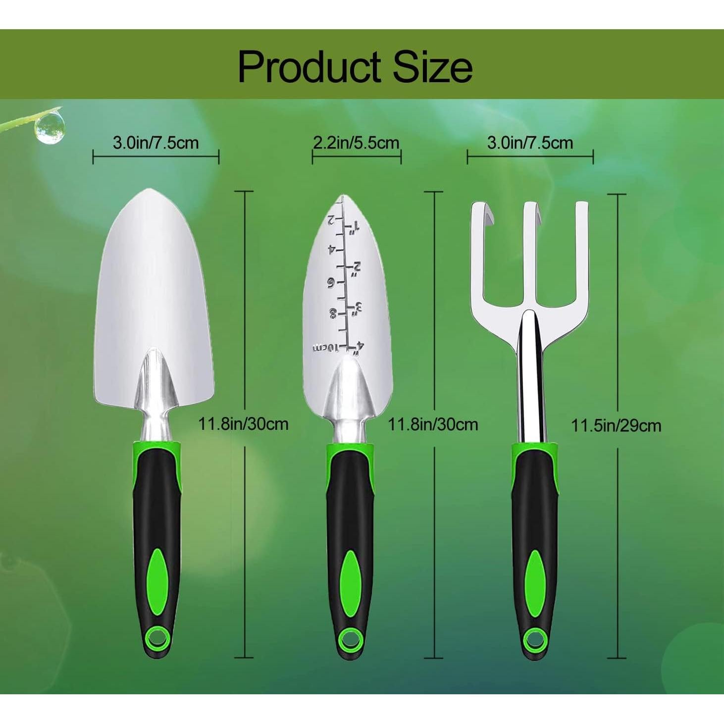 Juego de Herramientas de Jardín YEATOUNG 3 Piezas Ergonómico