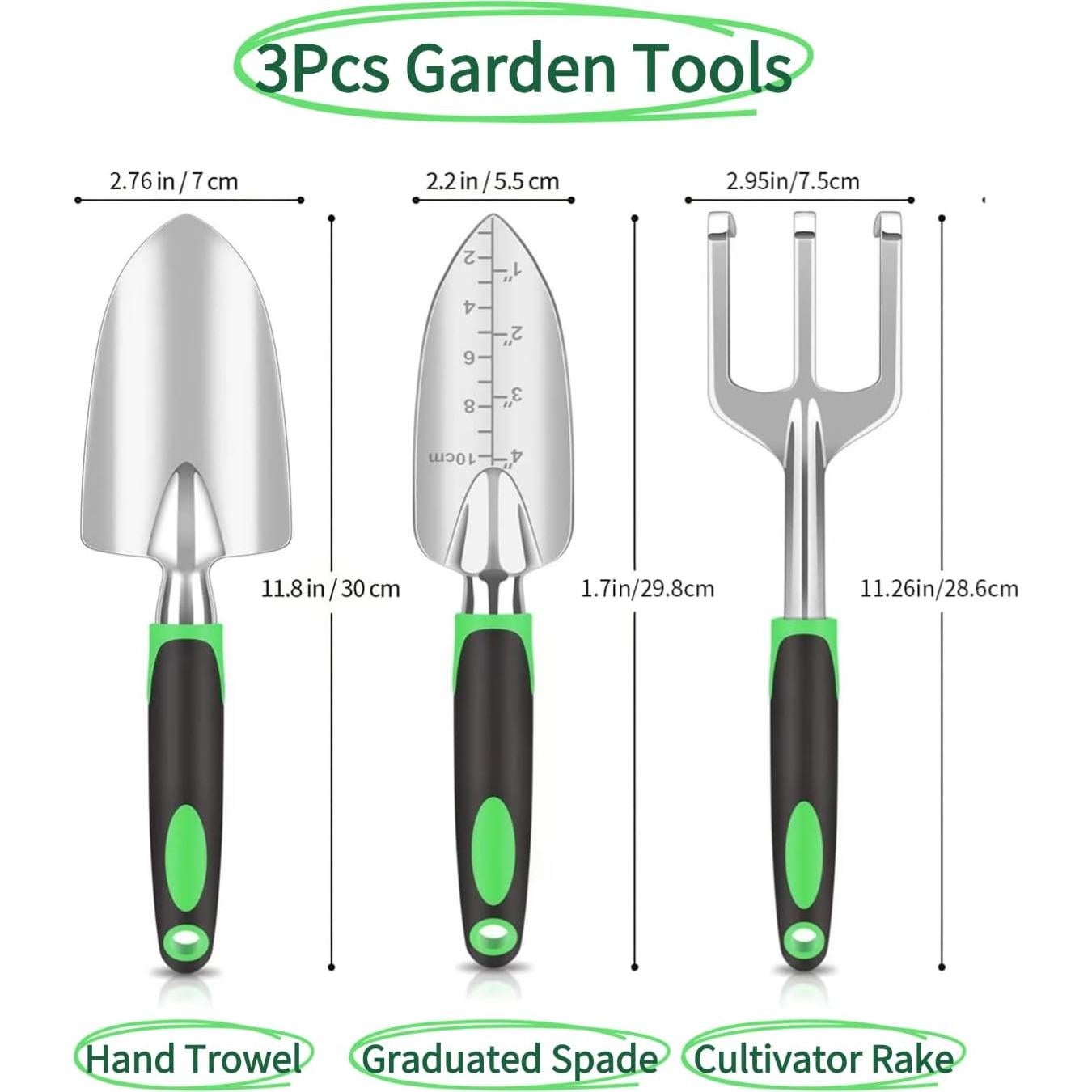 Juego de Herramientas de Jardín 3 Piezas TianfuSpanda Aluminio
