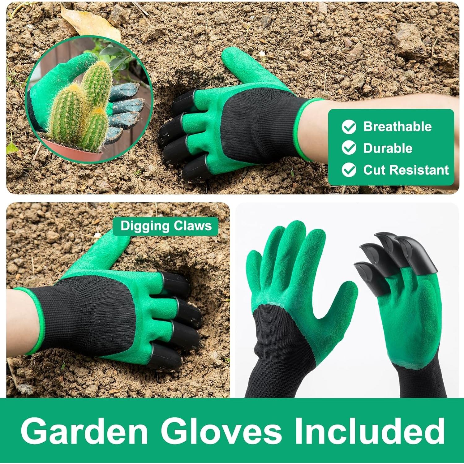 Juego de Herramientas de Jardín Alitifiy 12 Piezas Verde