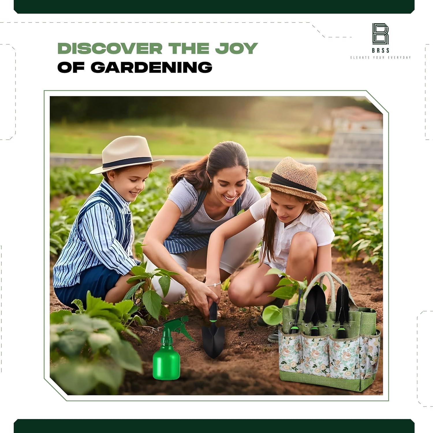 Juego de Herramientas de Jardinería 9 Piezas BRSS - Acero al Carbono