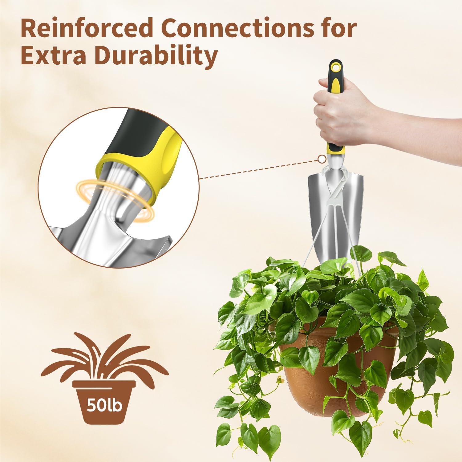 Juego de Herramientas de Jardín LASZOLA 3 Piezas Ergonómico