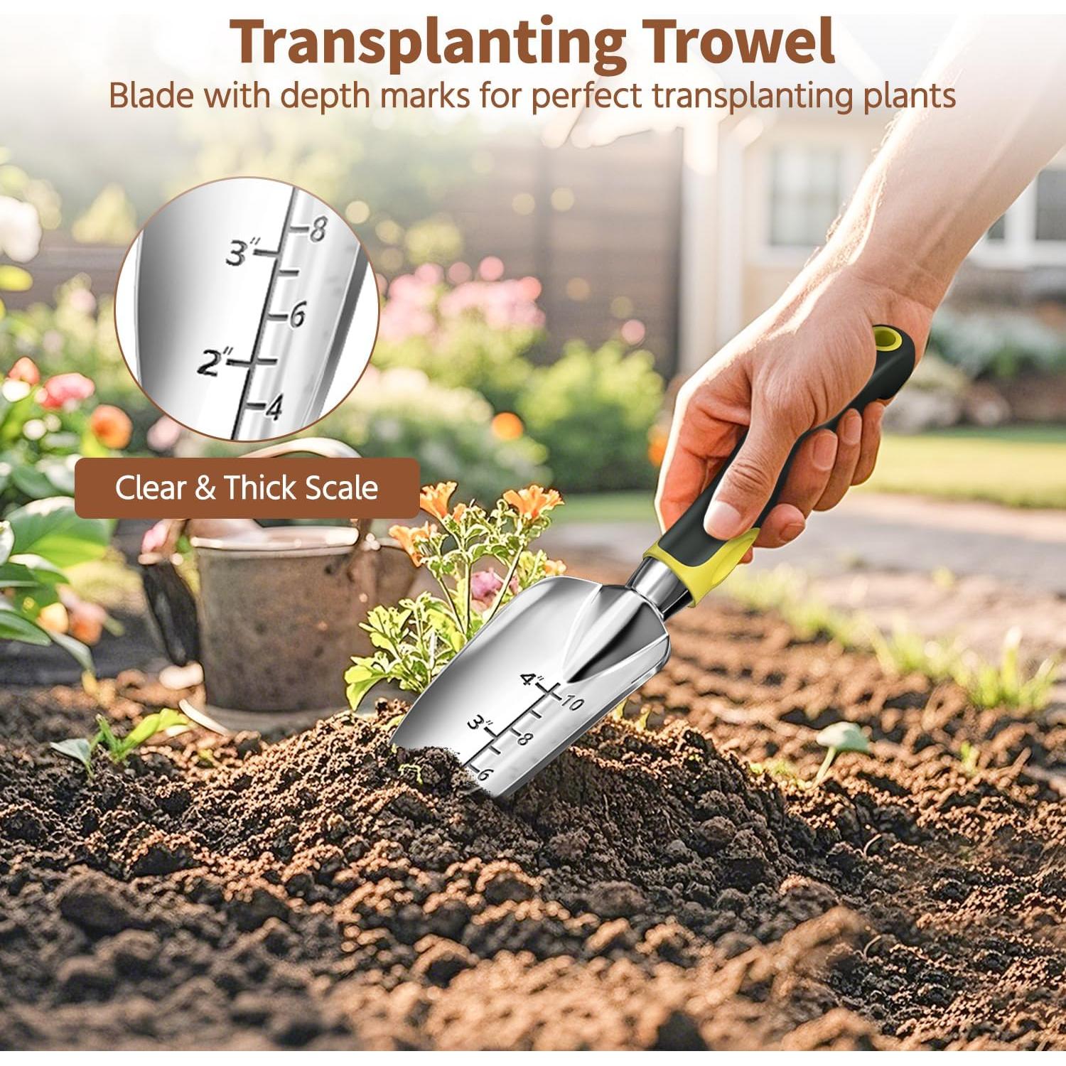 Juego de Herramientas de Jardín LASZOLA 3 Piezas Ergonómico