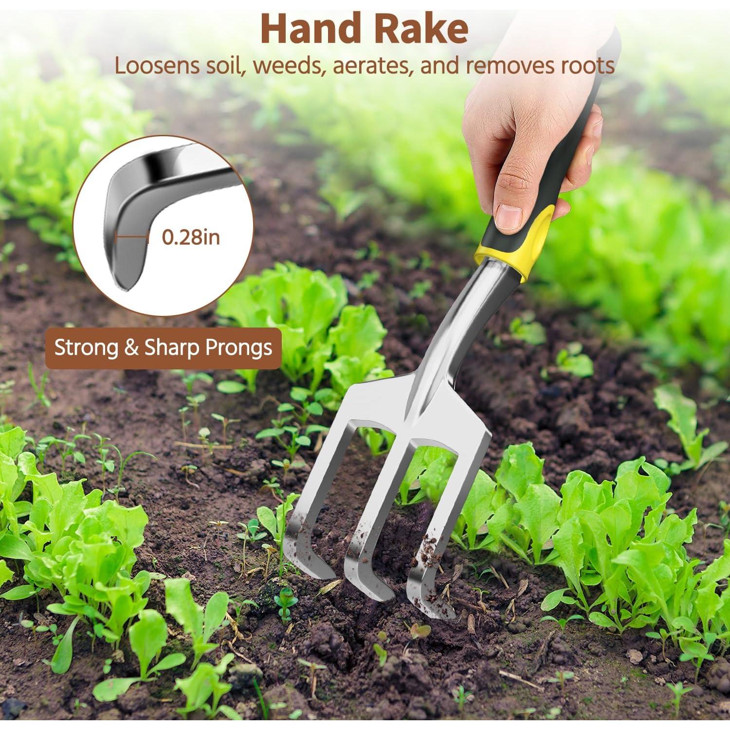 Juego de Herramientas de Jardín LASZOLA 3 Piezas Ergonómico