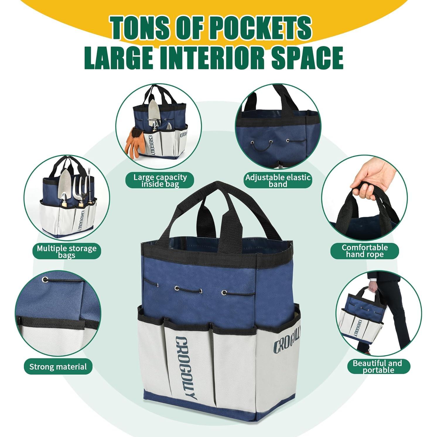 Juego de Herramientas de Jardín CROGOLLY 9 Piezas Ergonómico