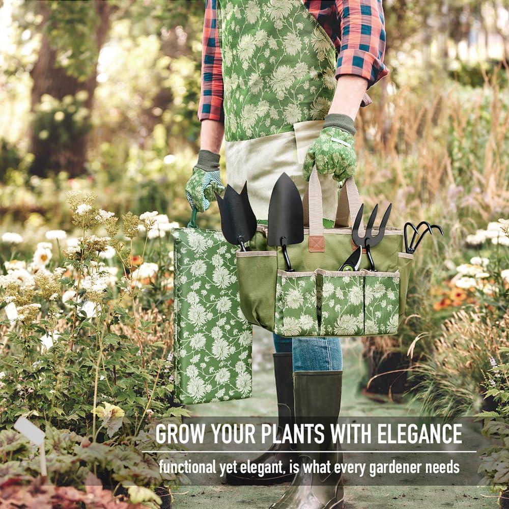 Juego de Herramientas de Jardinería Colwelt 8 Piezas con Bolsa