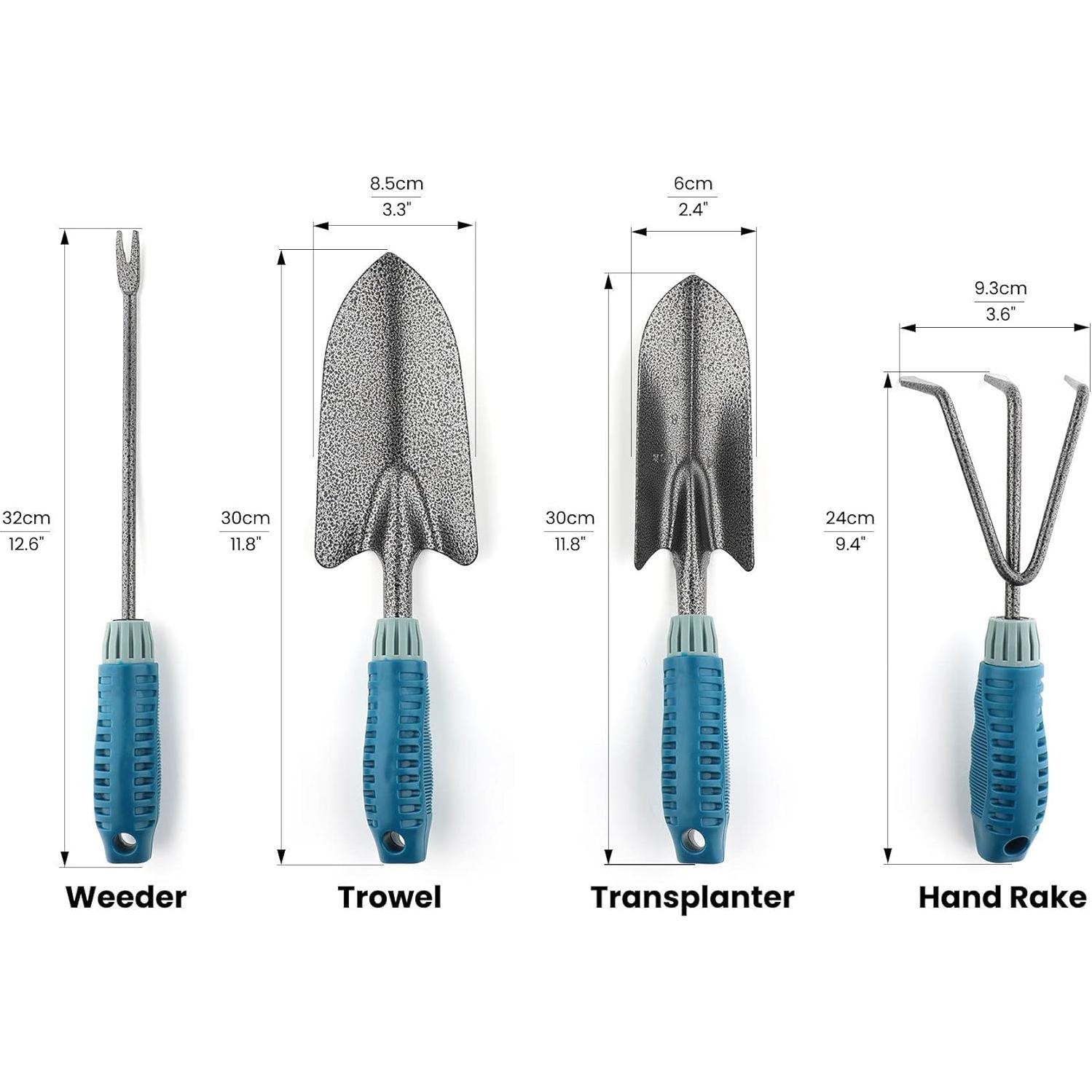 Juego de Herramientas de Jardín 4 Piezas CharGuy - Mango Ergonómico