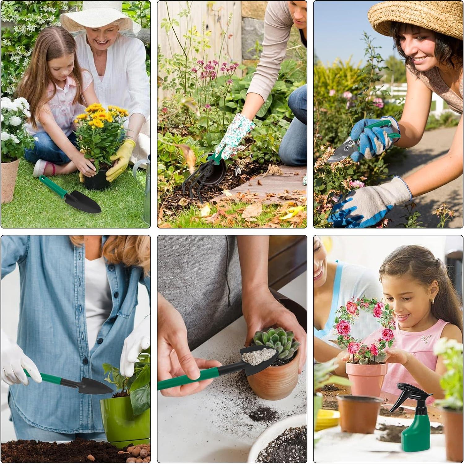 Juego de Herramientas de Jardín ECOSEAO 10 Piezas Floral