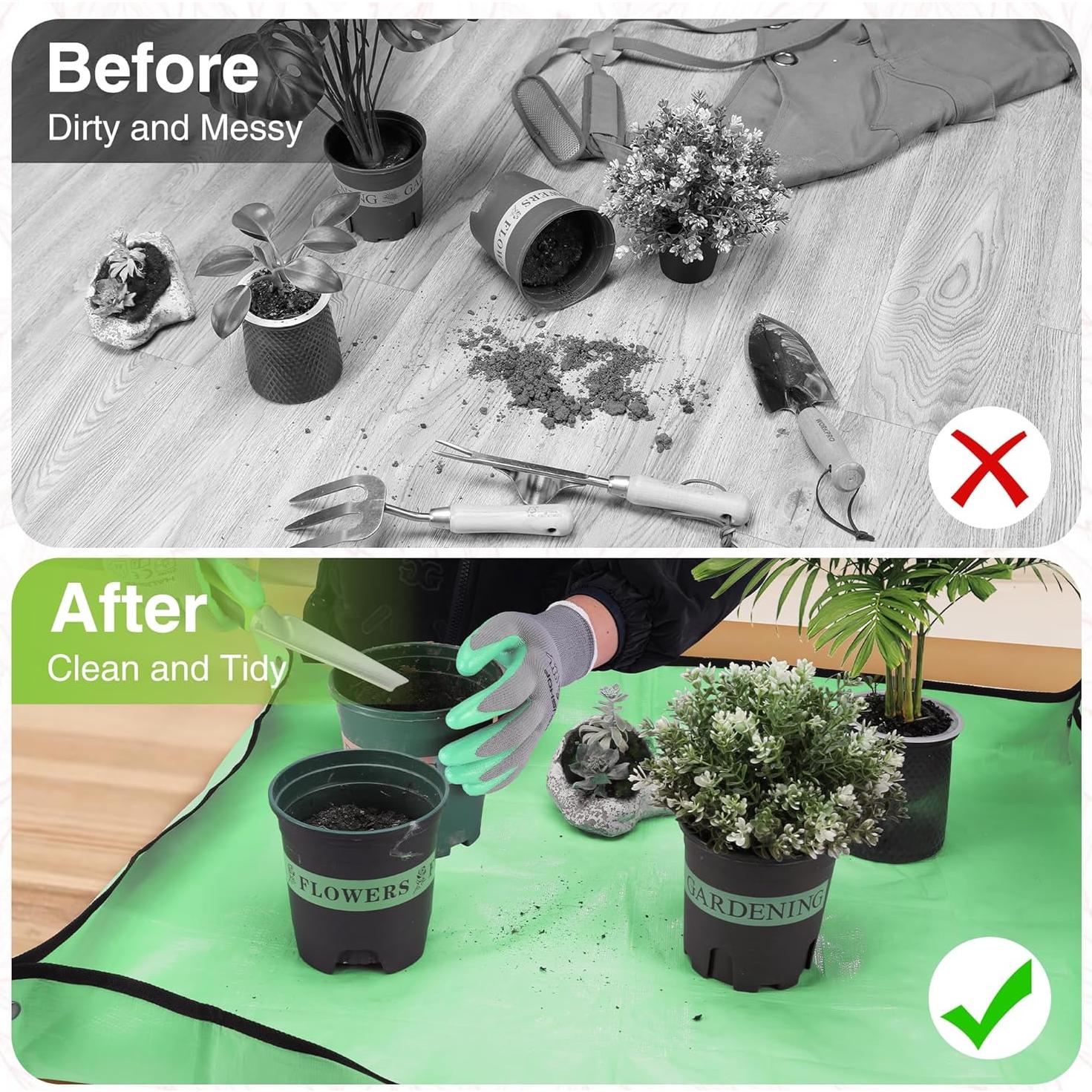 Juego de Herramientas de Jardín WORKPRO 5 Piezas Aluminio Verde