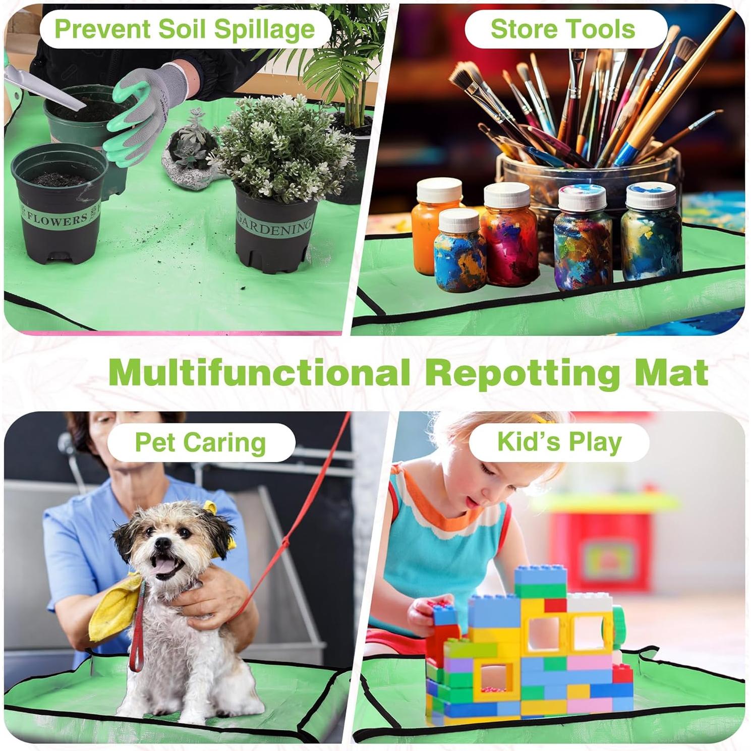 Juego de Herramientas de Jardín WORKPRO 5 Piezas Aluminio Verde