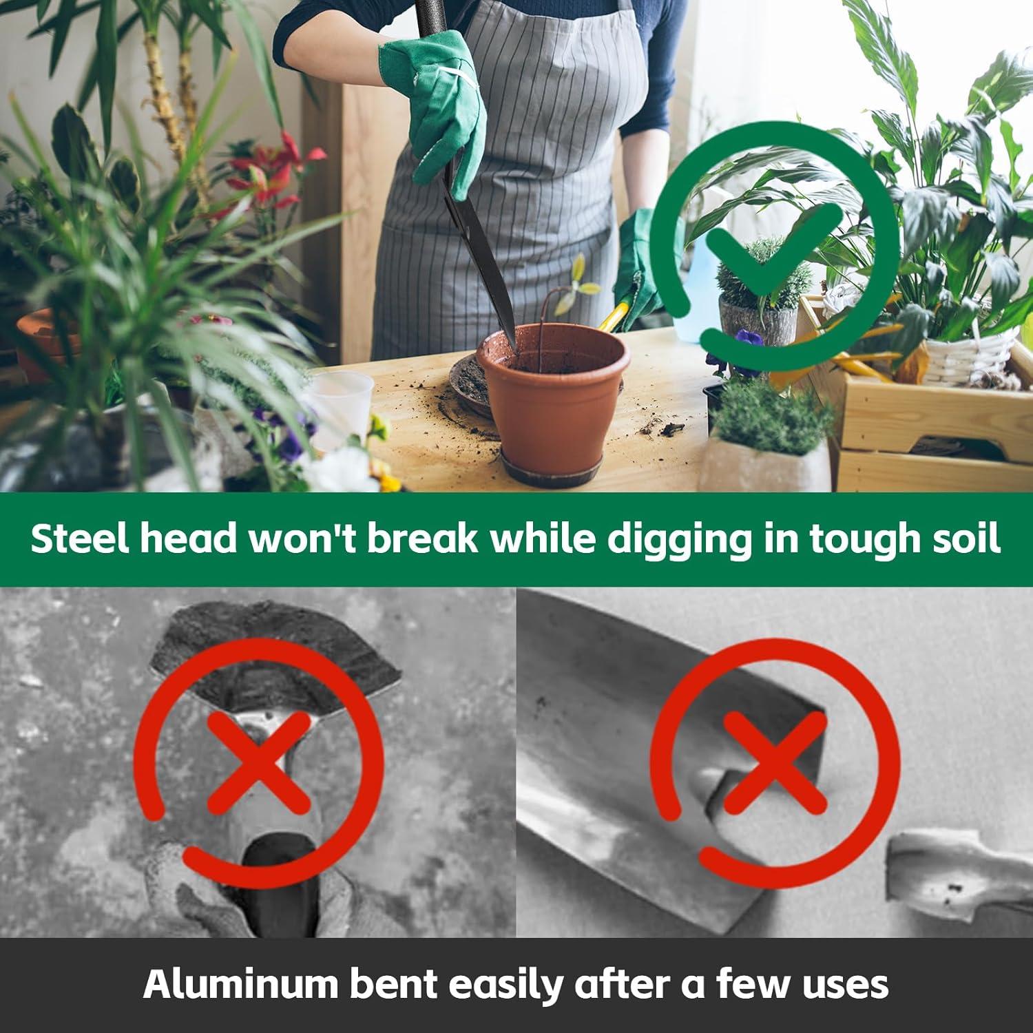 Juego de Herramientas de Jardín 5 Piezas Acero Resistente JAOTREL