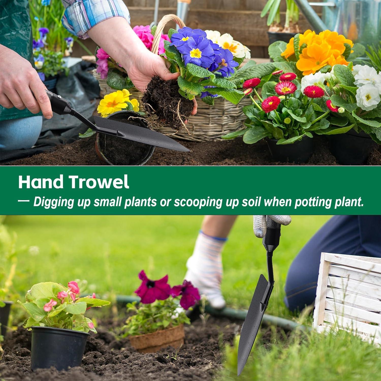 Juego de Herramientas de Jardín 5 Piezas Acero Resistente JAOTREL