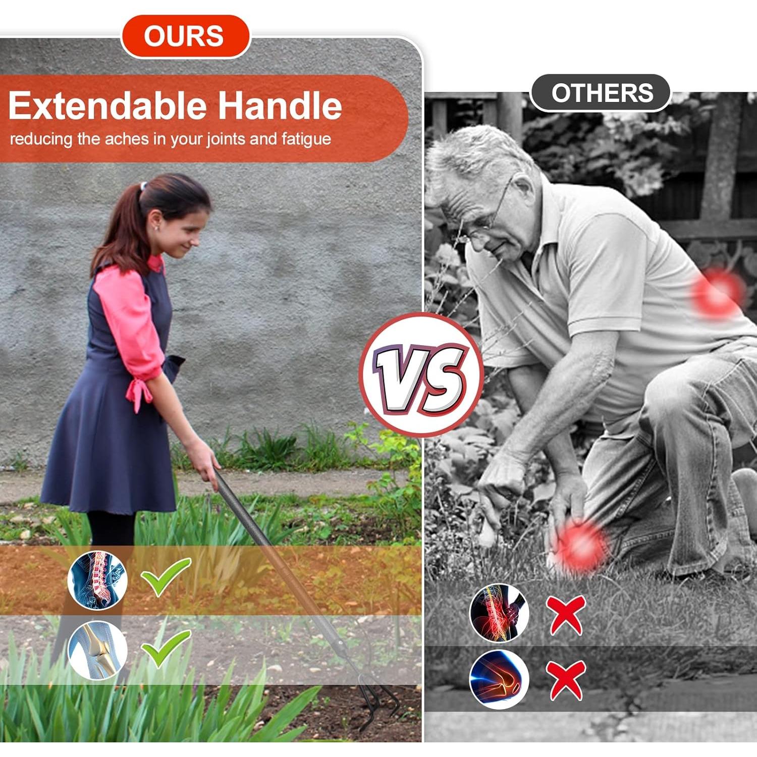 Juego de Herramientas de Jardín COCONUT 5 Piezas Acero Resistente