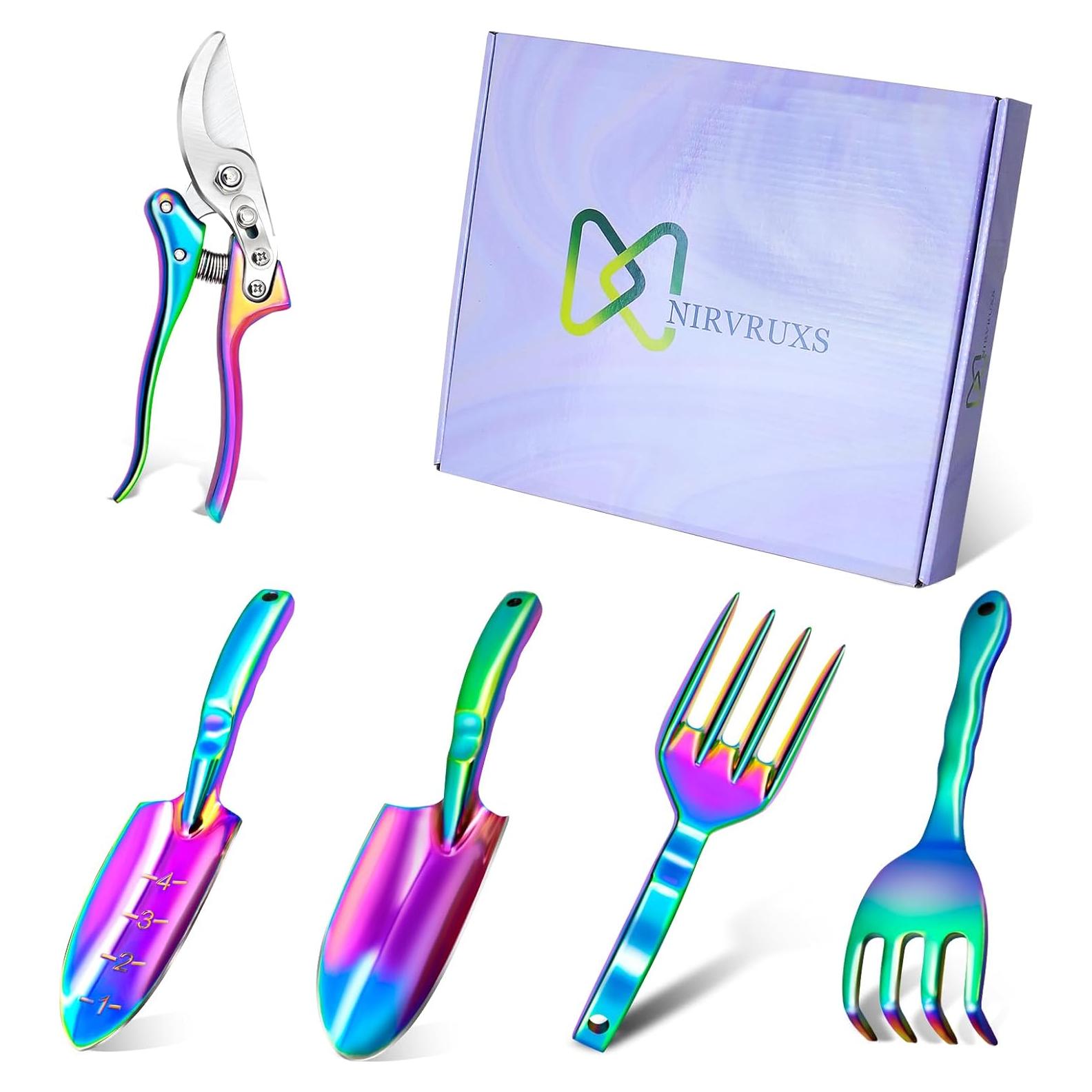 Juego de Herramientas de Jardinería Nirvruxs 5 Piezas Arcoíris