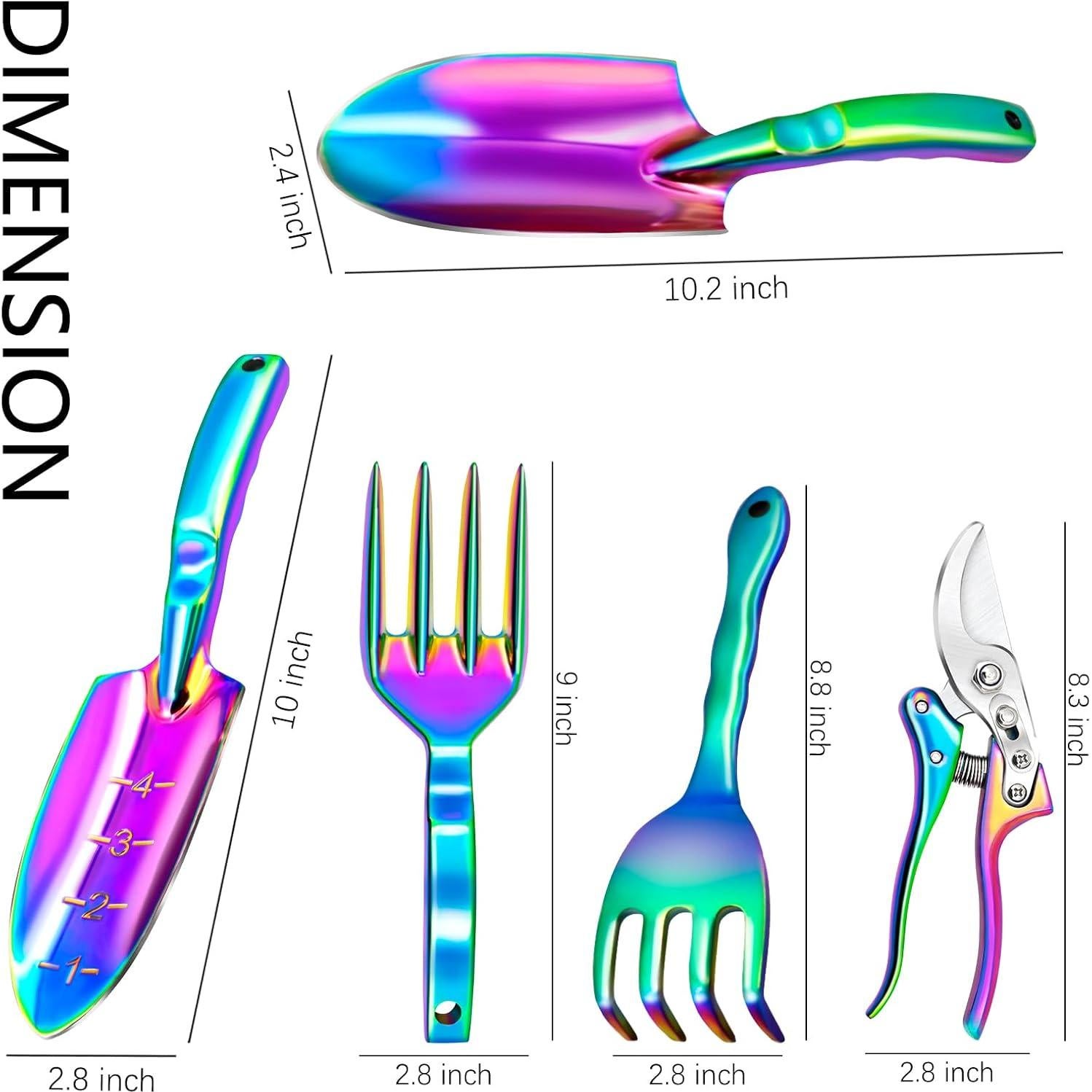 Juego de Herramientas de Jardinería Nirvruxs 5 Piezas Arcoíris