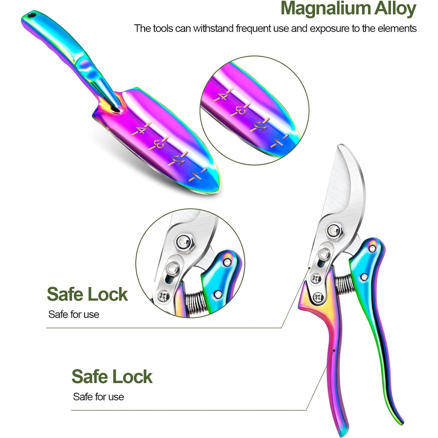Juego de Herramientas de Jardinería Nirvruxs 5 Piezas Arcoíris