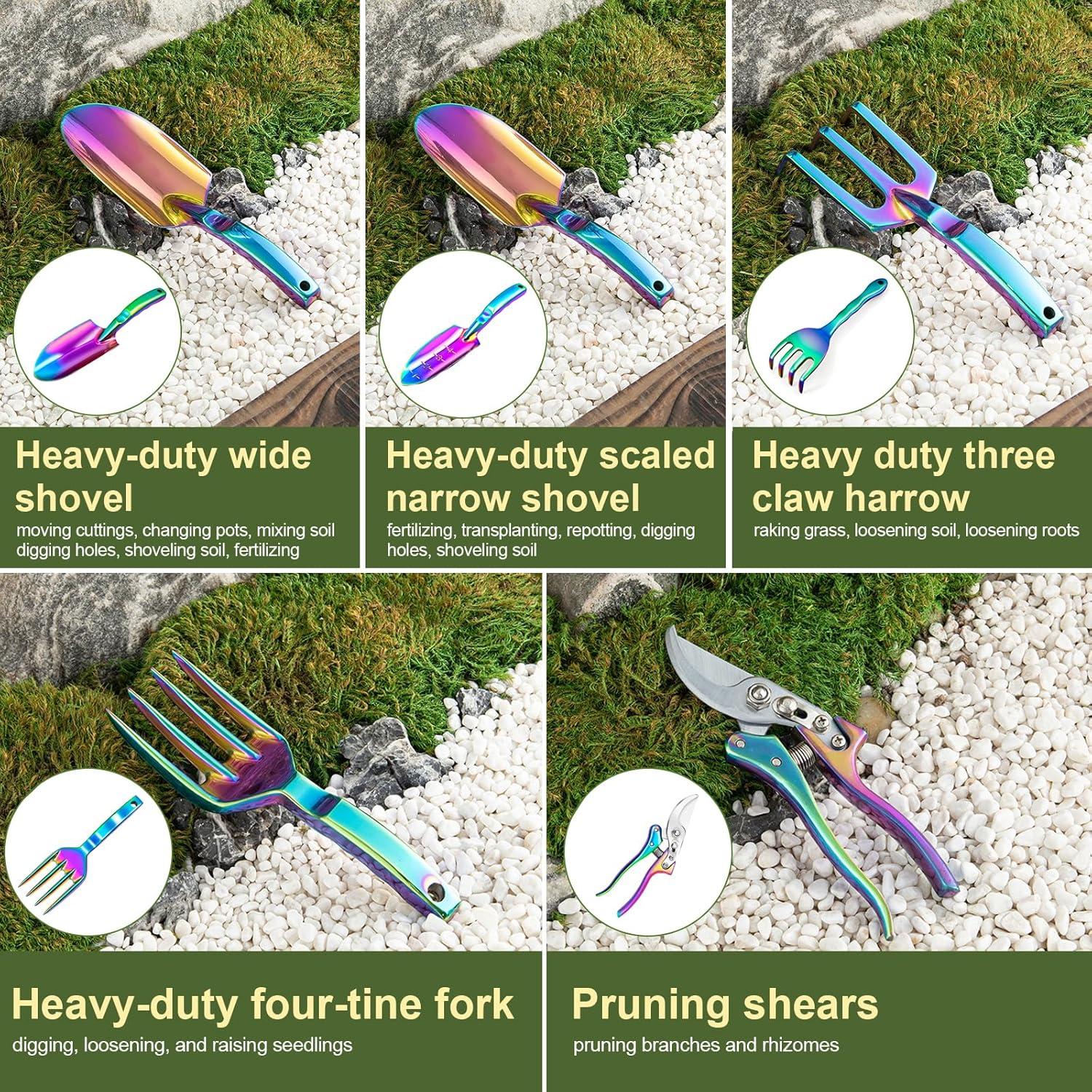 Juego de Herramientas de Jardinería Nirvruxs 5 Piezas Arcoíris