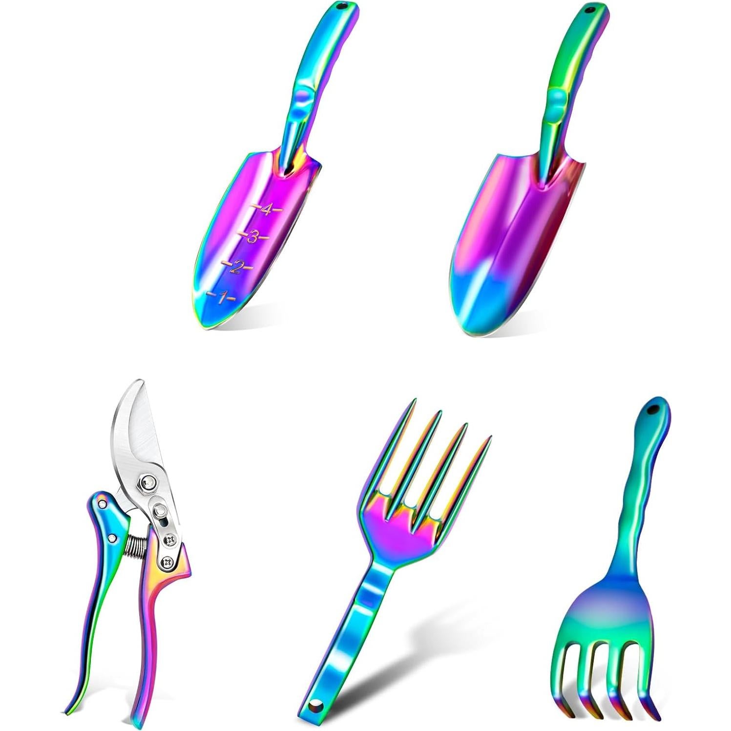 Juego de Herramientas de Jardinería Nirvruxs 5 Piezas Arcoíris