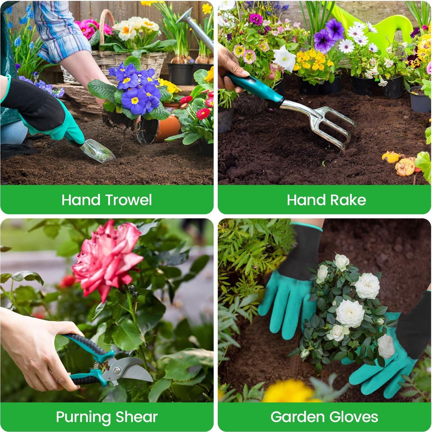 Juego de Herramientas de Jardín 9 PCS Meihe - Aluminio Resistente