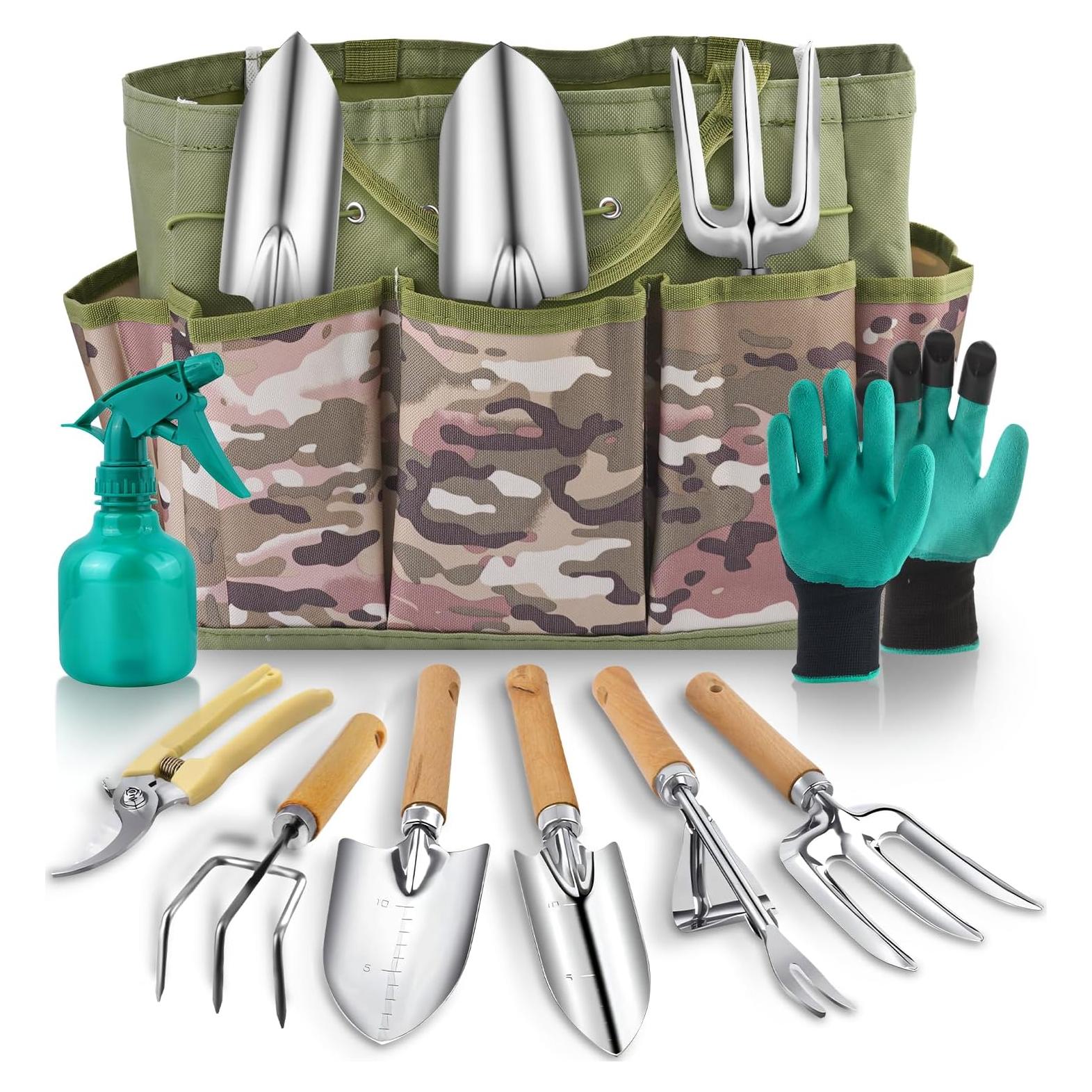 Juego de Herramientas de Jardinería Saraily 9 PZS Acero Inoxidable