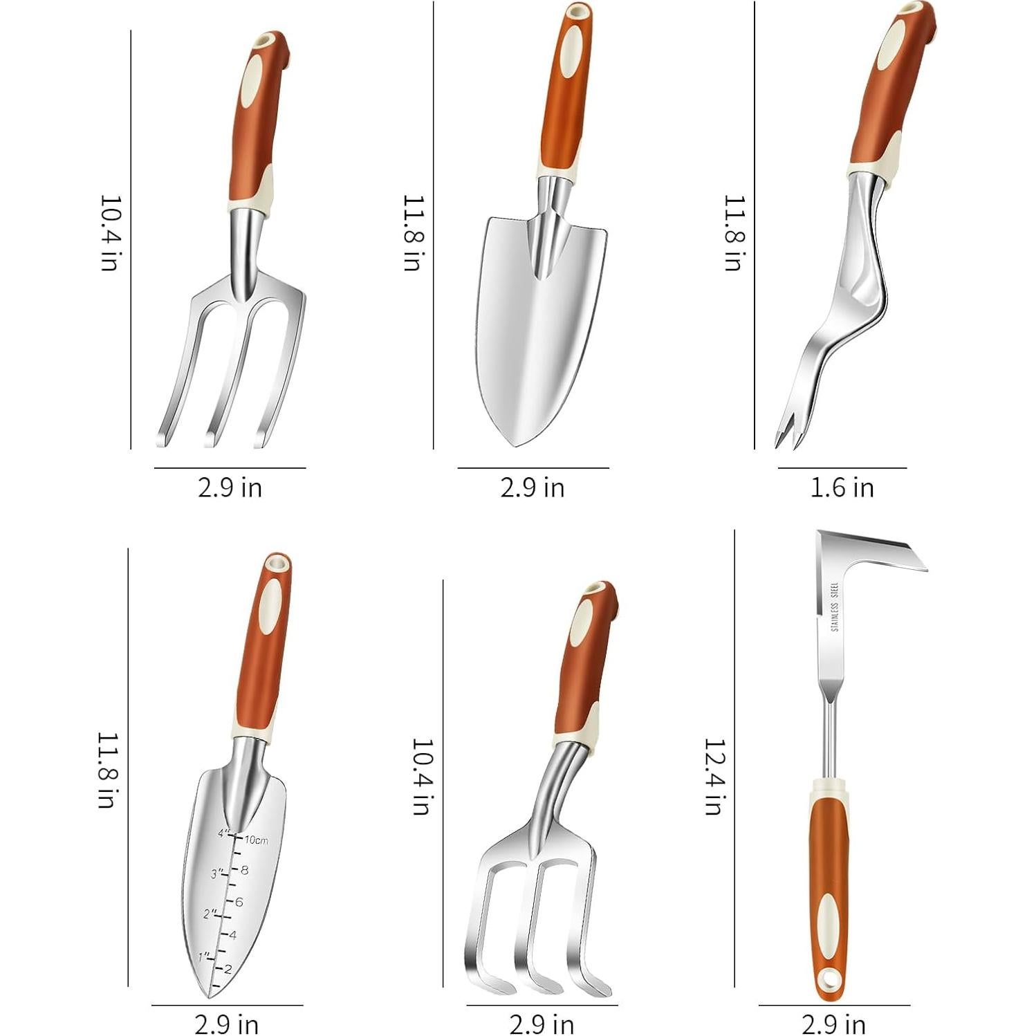 Juego de Herramientas de Jardín Nirvruxs 6 Piezas Antideslizante