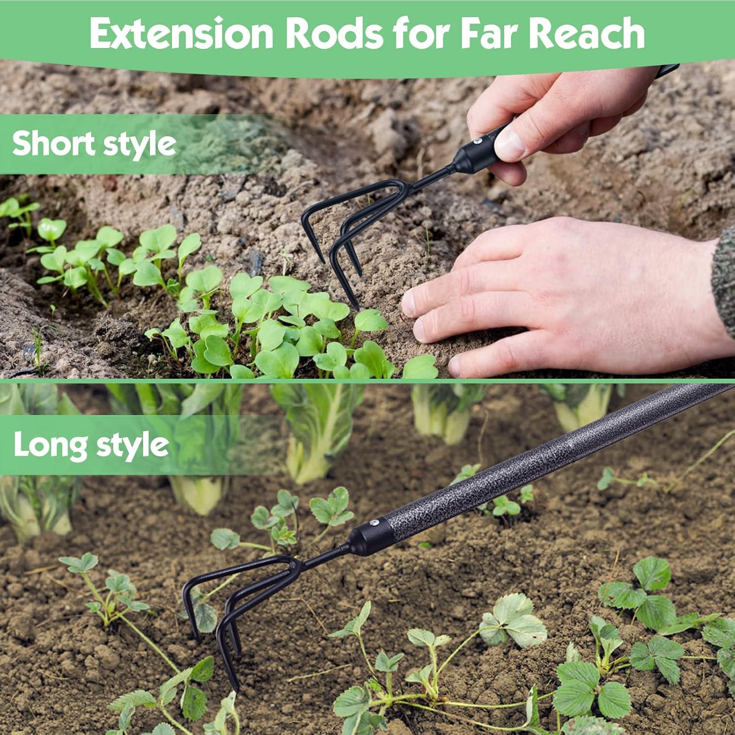 Juego de Herramientas de Jardín 5 Piezas con Mango Extendido